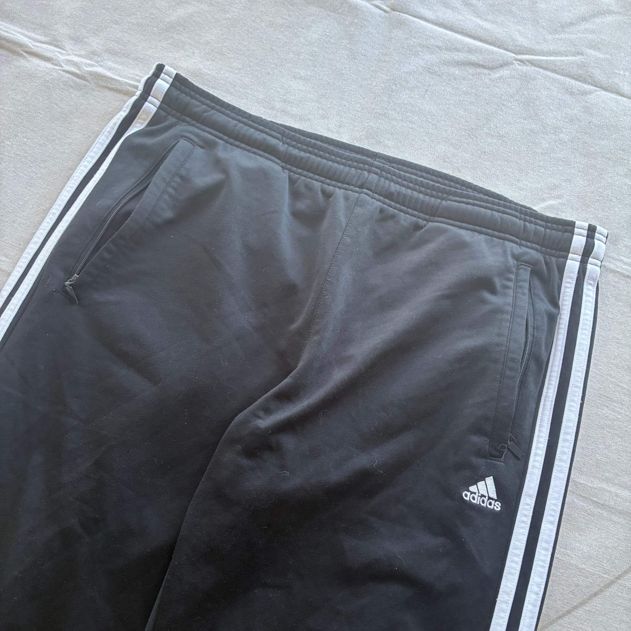 Adidas Men's Black Three-Stripe Track Pants Size M — photo 3 of 7