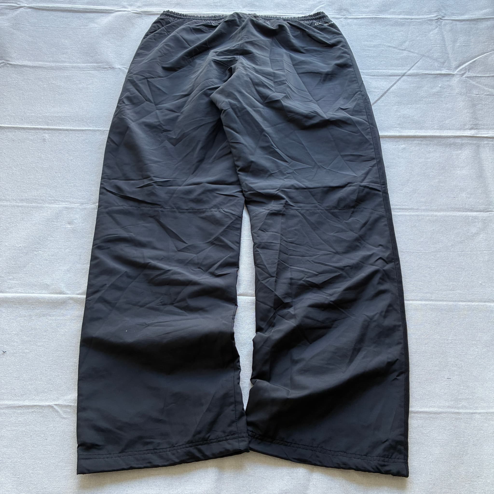 Adidas Men's Black Three-Stripe Windbreaker Track Pants Size L — photo 5 of 7