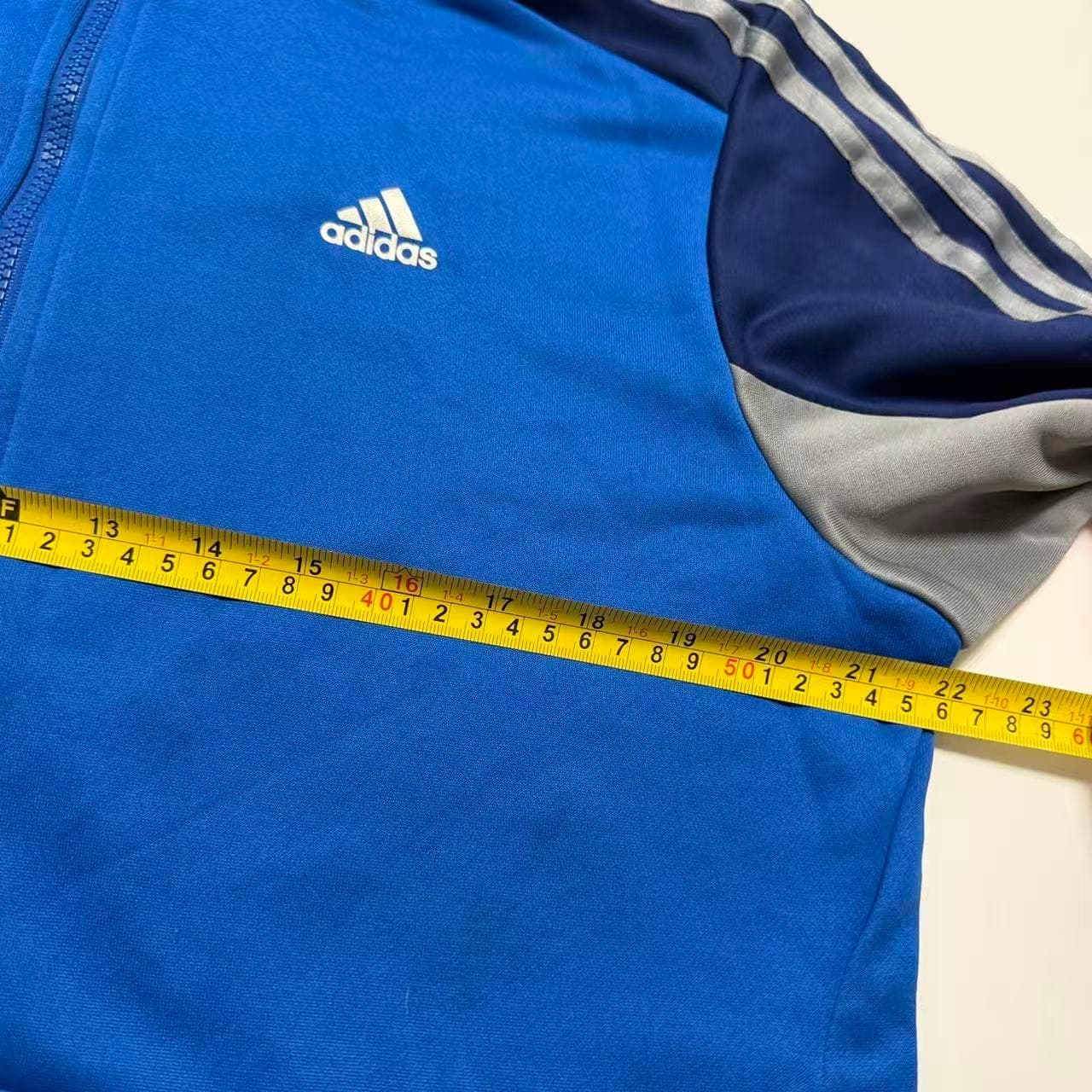 Adidas Men's Blue & Navy Full-Zip Track Hoodie — photo 3 of 8