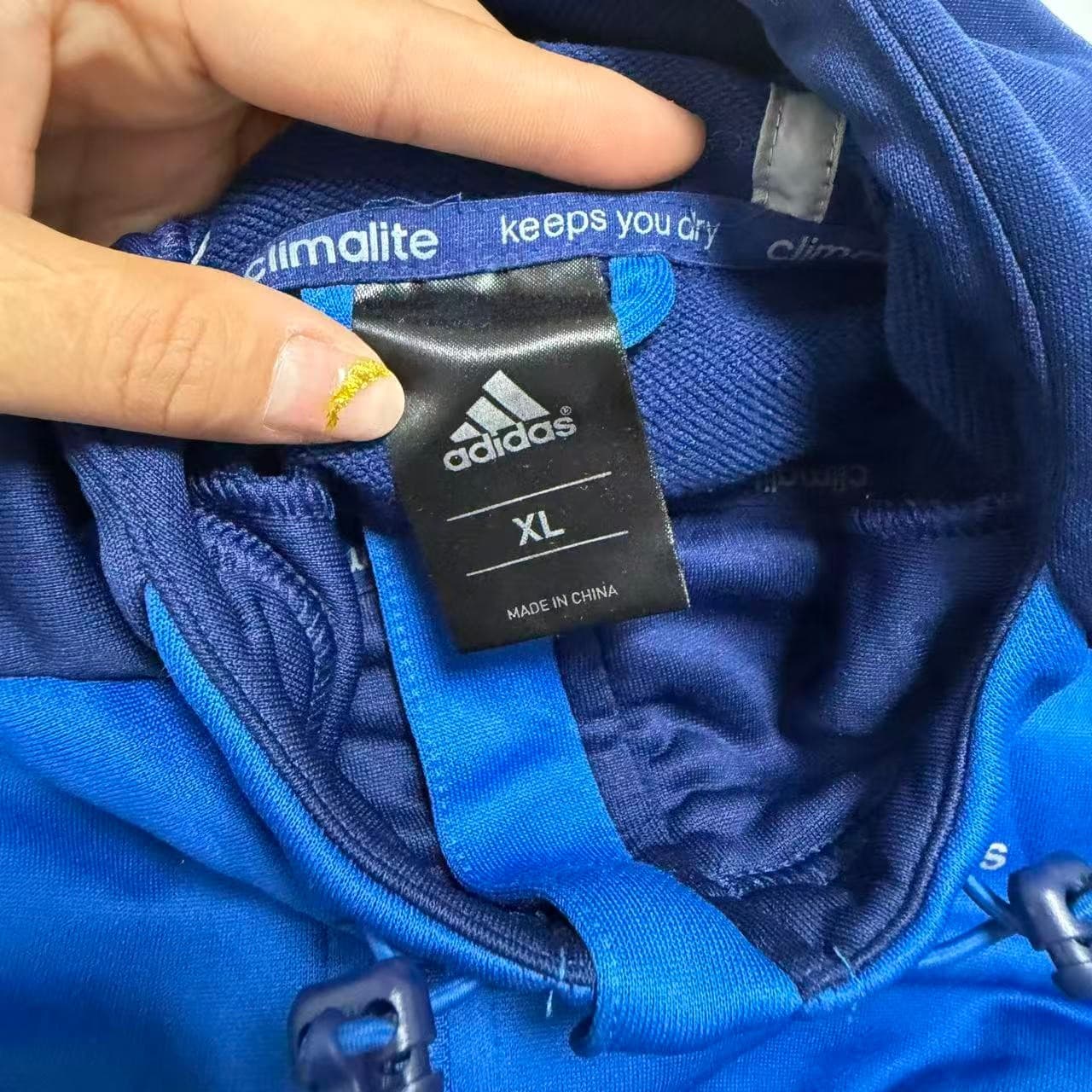 Adidas Men's Blue & Navy Full-Zip Track Hoodie — photo 5 of 8