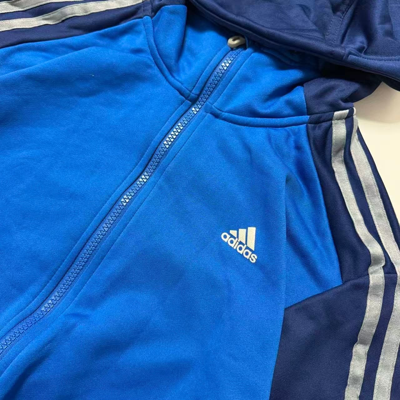 Adidas Men's Blue & Navy Full-Zip Track Hoodie — photo 7 of 8