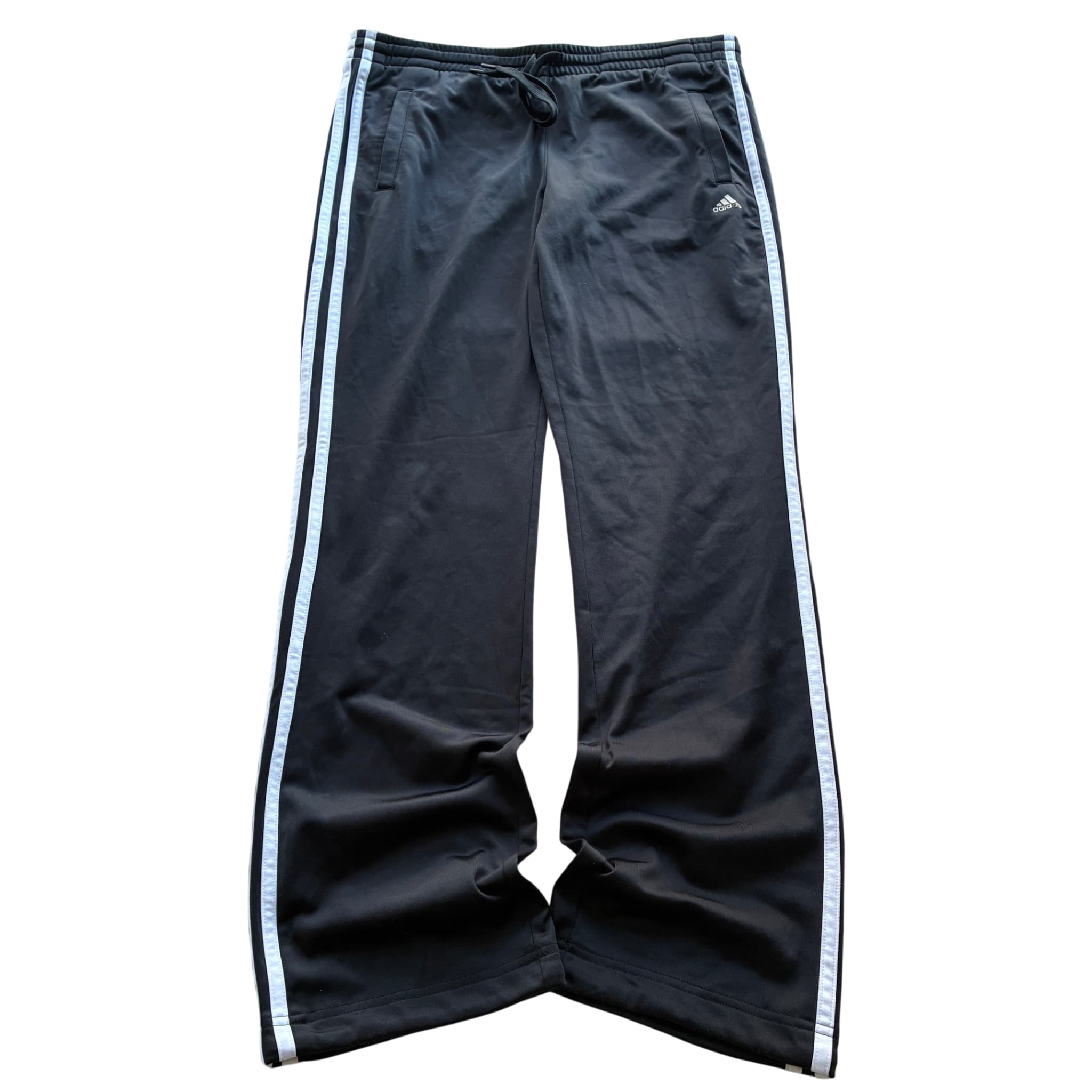Adidas Men's Classic 3-Stripe Tricot Track Pants Black White Size L — photo 1 of 6