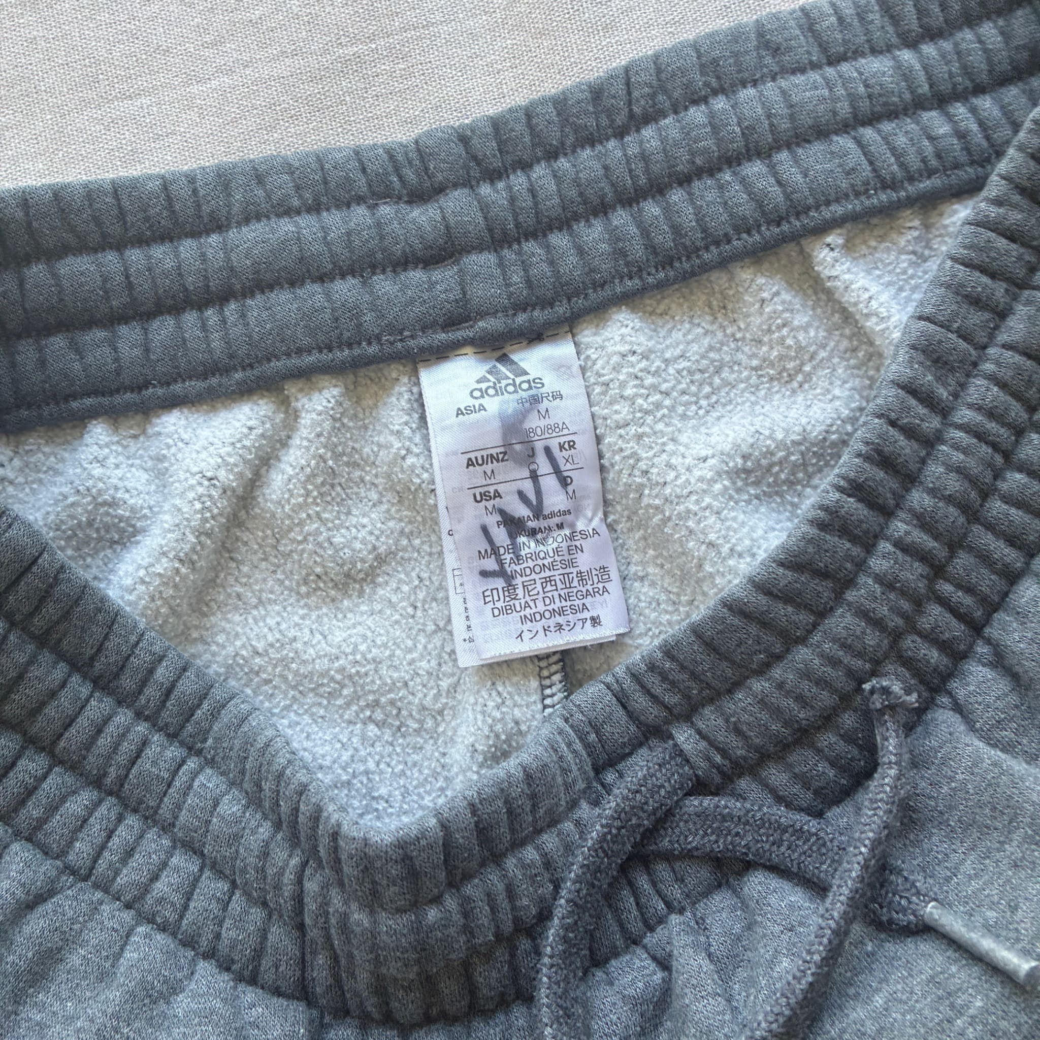 Adidas Men's Grey Fleece Sweatpants Size M — photo 4 of 6