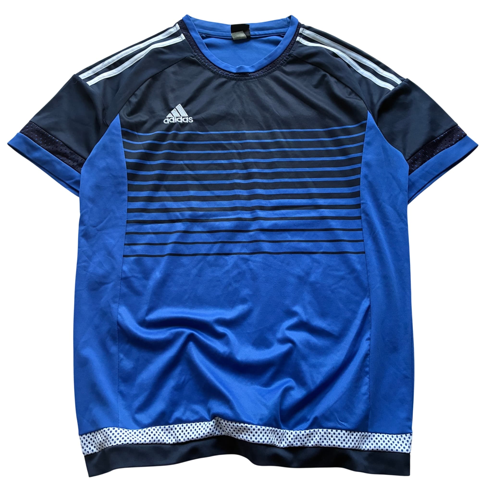 Adidas Men's Striped Soccer Training Jersey Blue Number 28 — photo 1 of 8