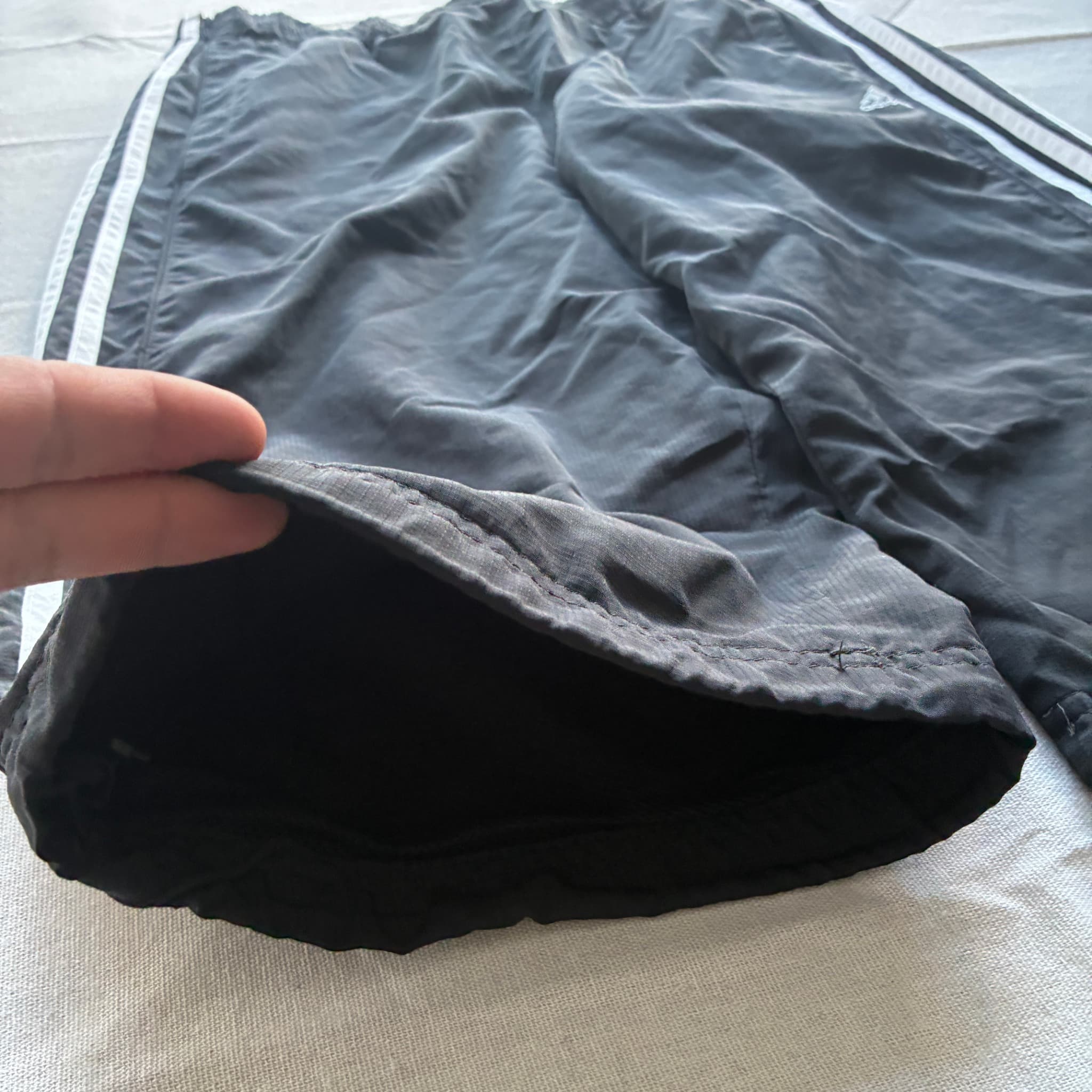 Adidas Men's Three-Stripe Ripstop Athletic Shorts Black XL — photo 2 of 6