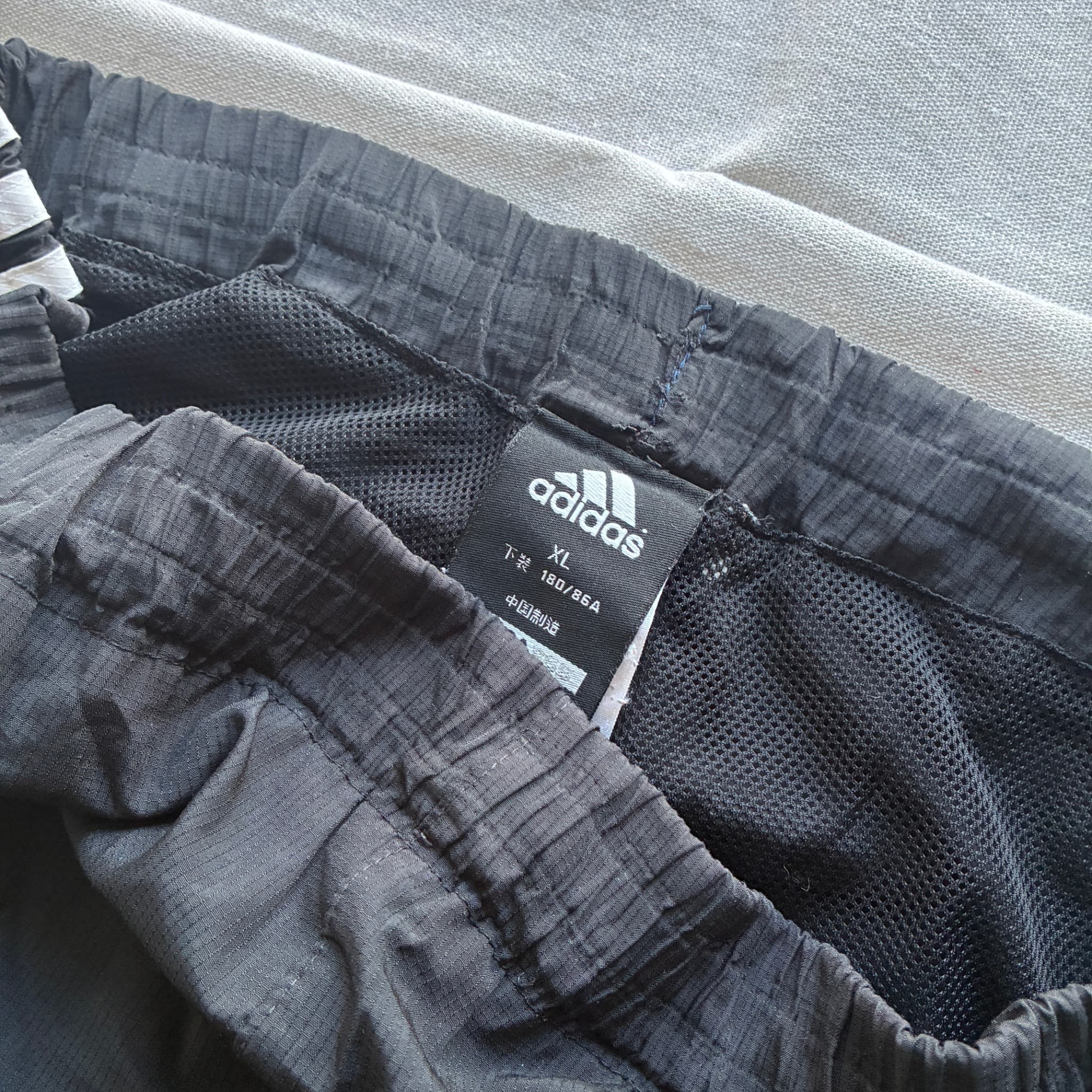 Adidas Men's Three-Stripe Ripstop Athletic Shorts Black XL — photo 4 of 6