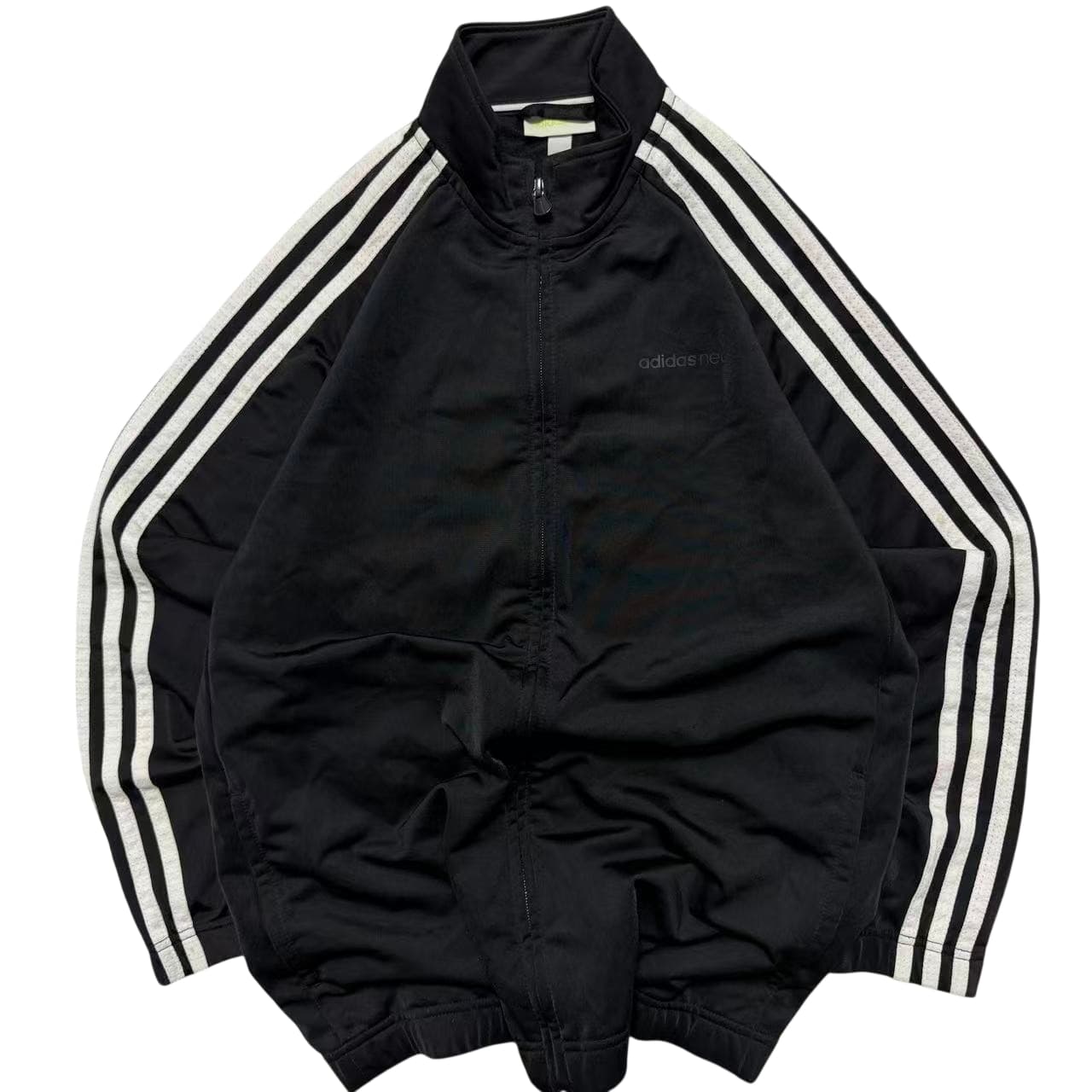 adidas neo Neo Black White Three-Stripe Track Jacket — photo 1 of 7