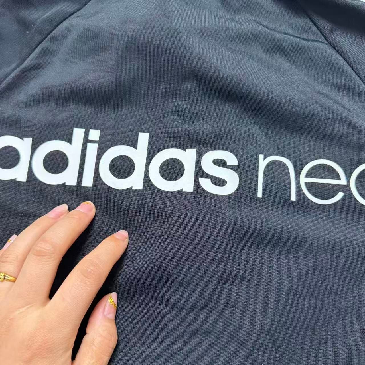 adidas neo Neo Black White Three-Stripe Track Jacket — photo 7 of 7