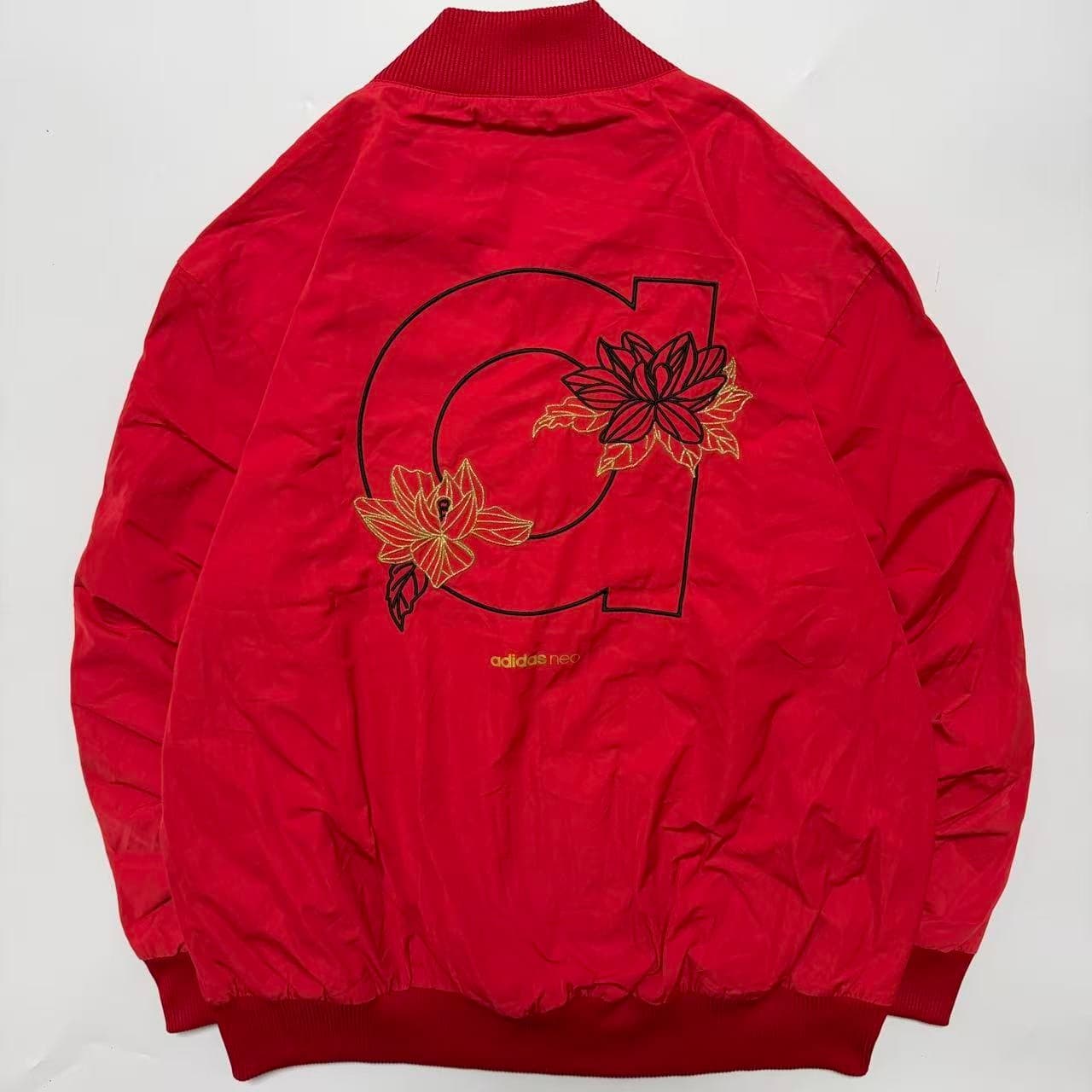 adidas neo Neo Red Bomber Track Jacket — photo 2 of 8