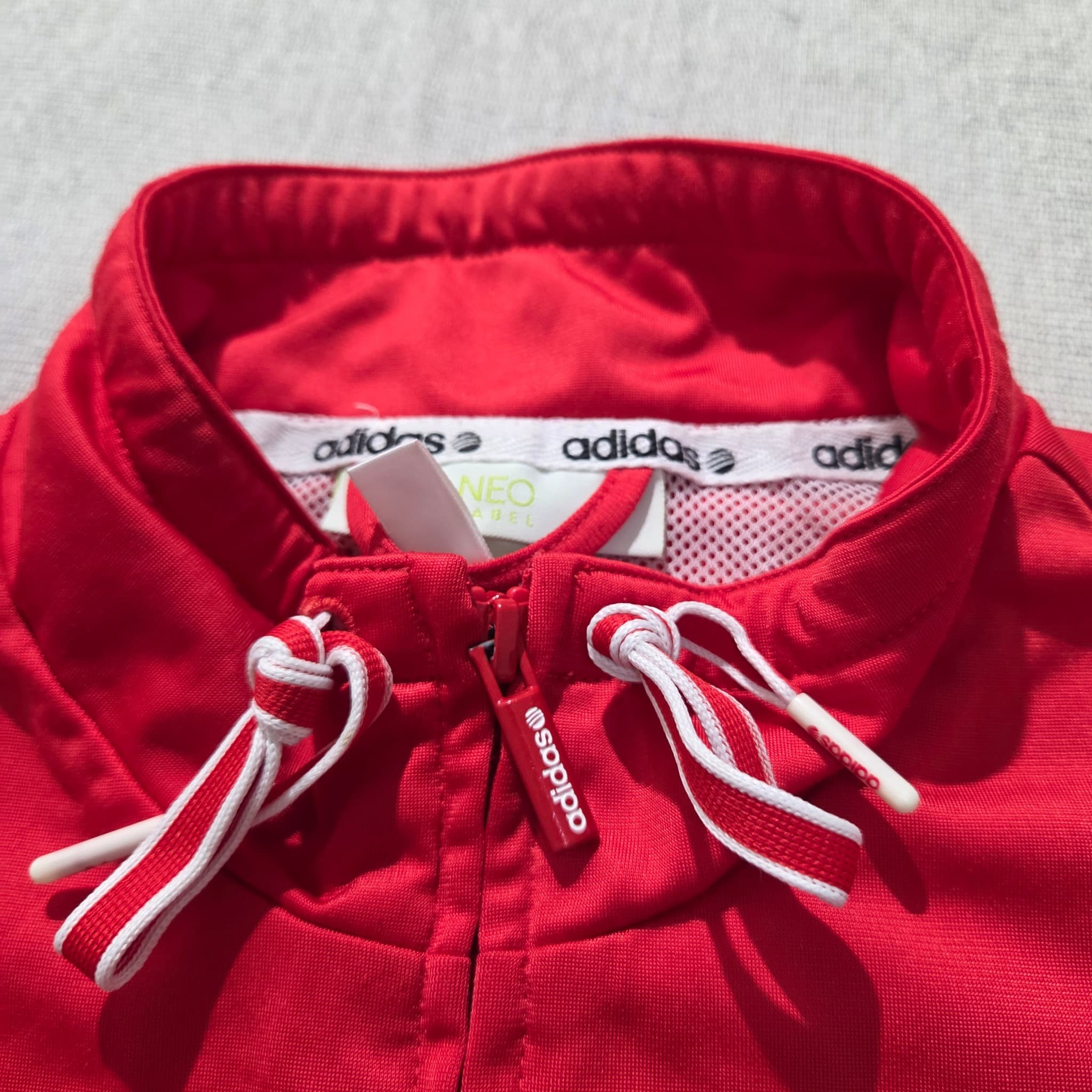 Adidas Neo Red And White Track Jacket — photo 5 of 8