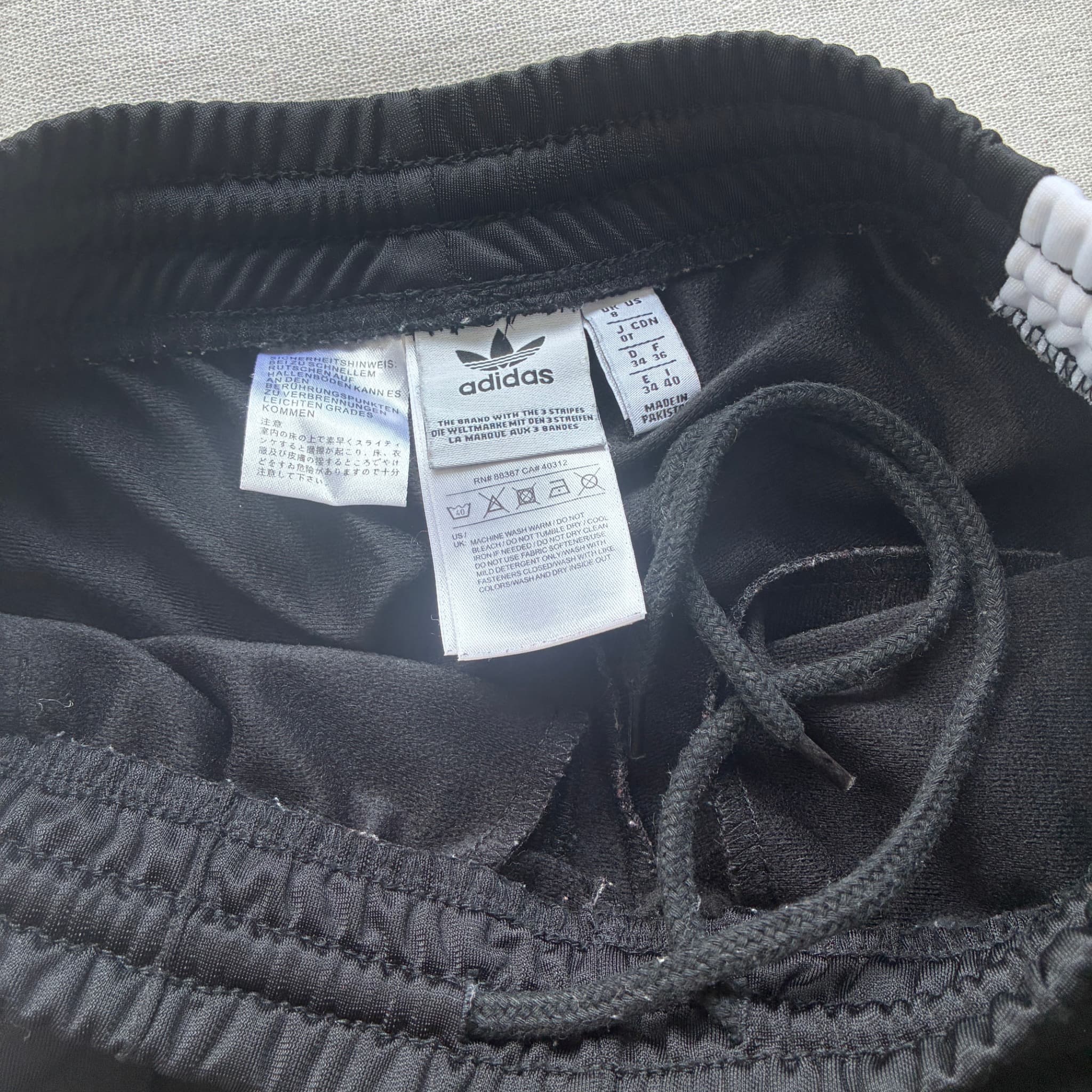 Adidas Originals 3 Stripes Track Pants Black Size 8 — photo 4 of 6