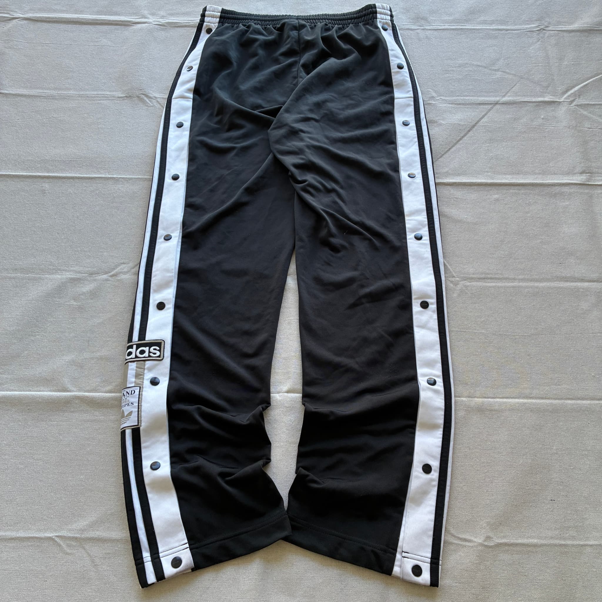 Adidas Originals Black White Snap Track Pants 2000s — photo 5 of 6