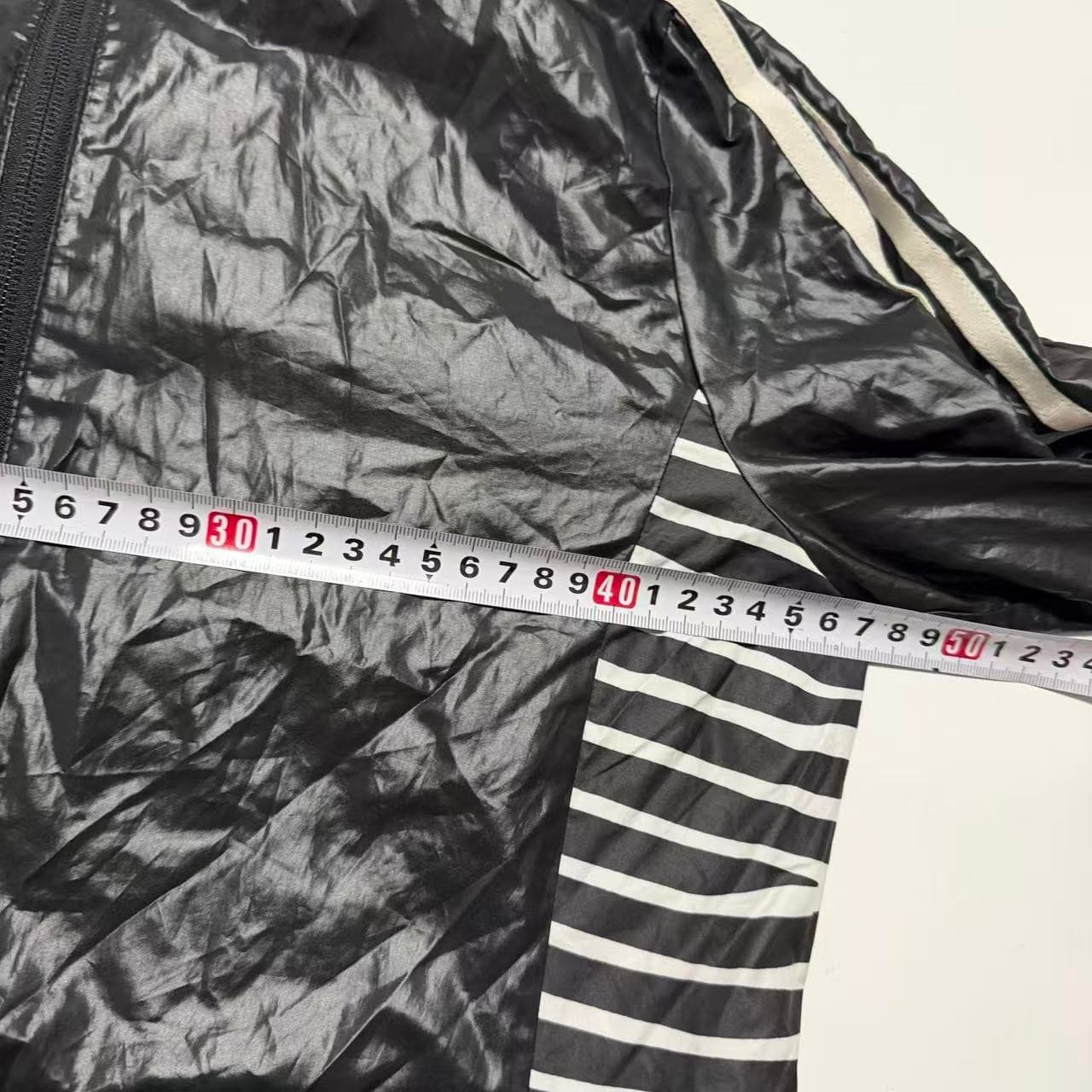 Adidas Originals Black & White Striped Windbreaker — photo 3 of 6