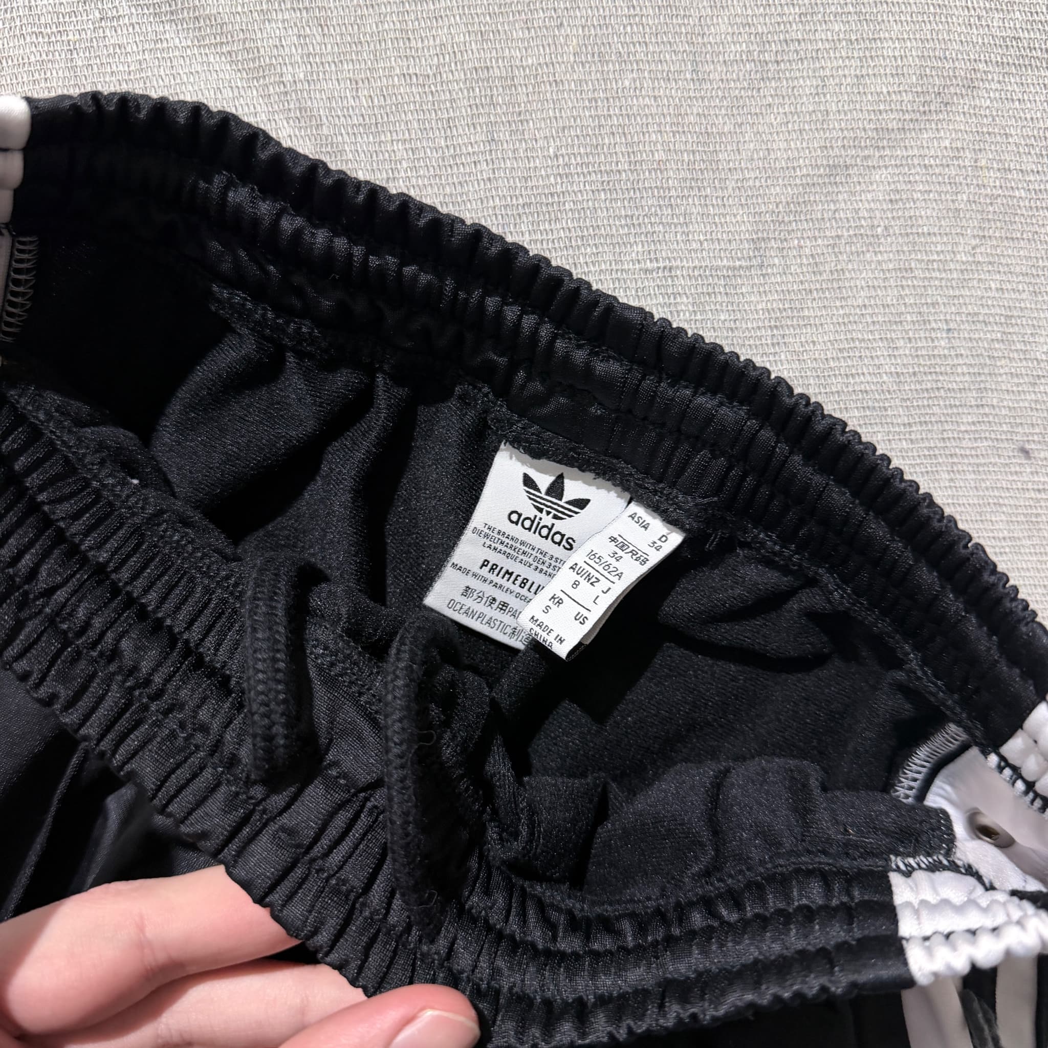 Adidas Originals Snap Track Pants Black White Unisex Size S — photo 4 of 7
