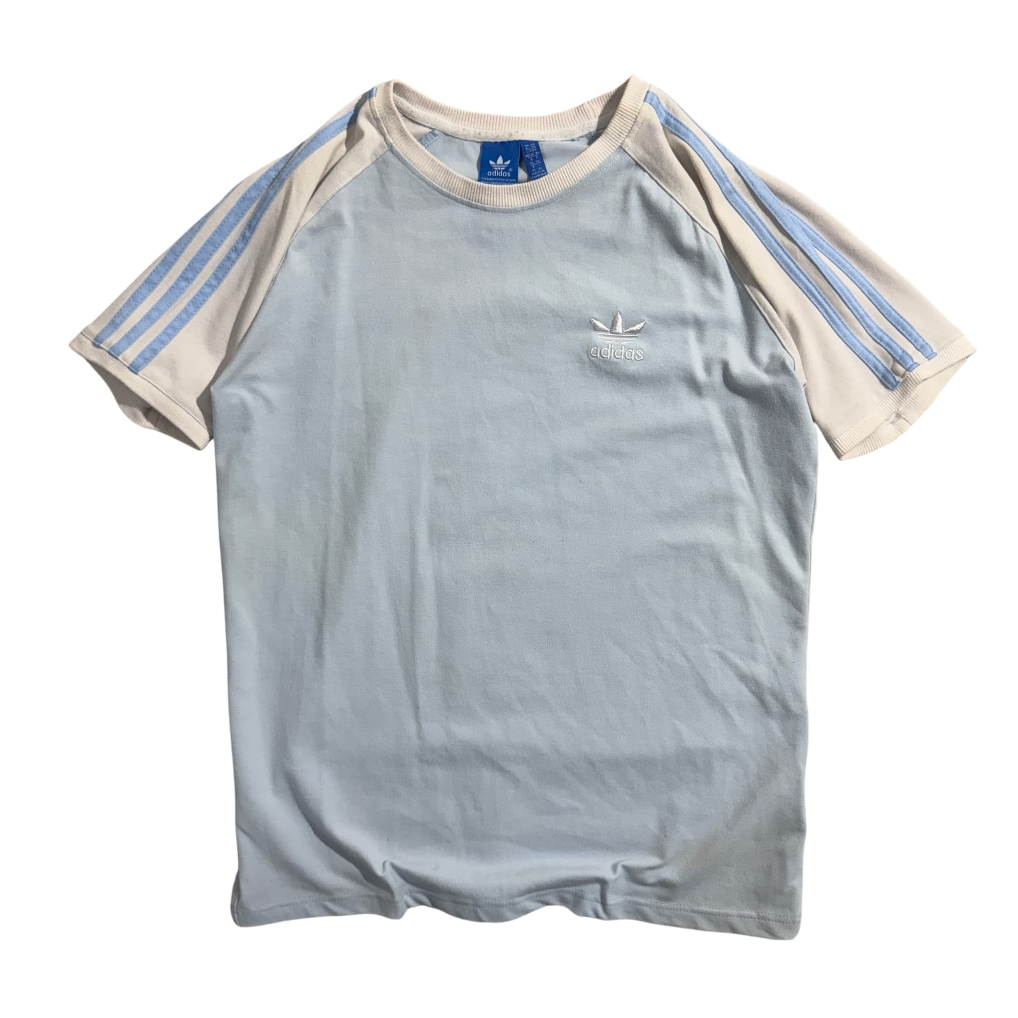 Adidas Originals Trefoil Raglan T-Shirt Light Blue White XL — photo 1 of 6