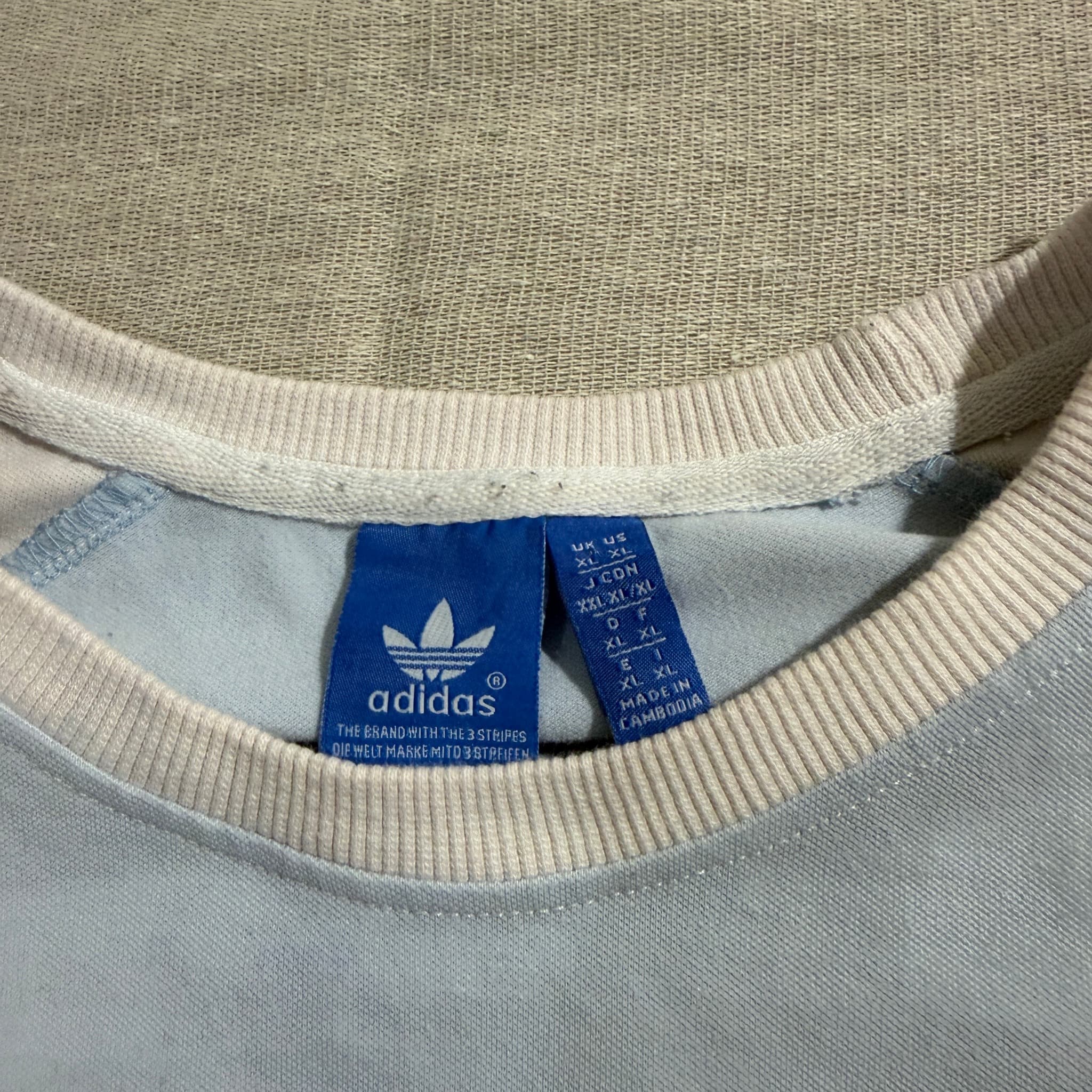 Adidas Originals Trefoil Raglan T-Shirt Light Blue White XL — photo 4 of 6