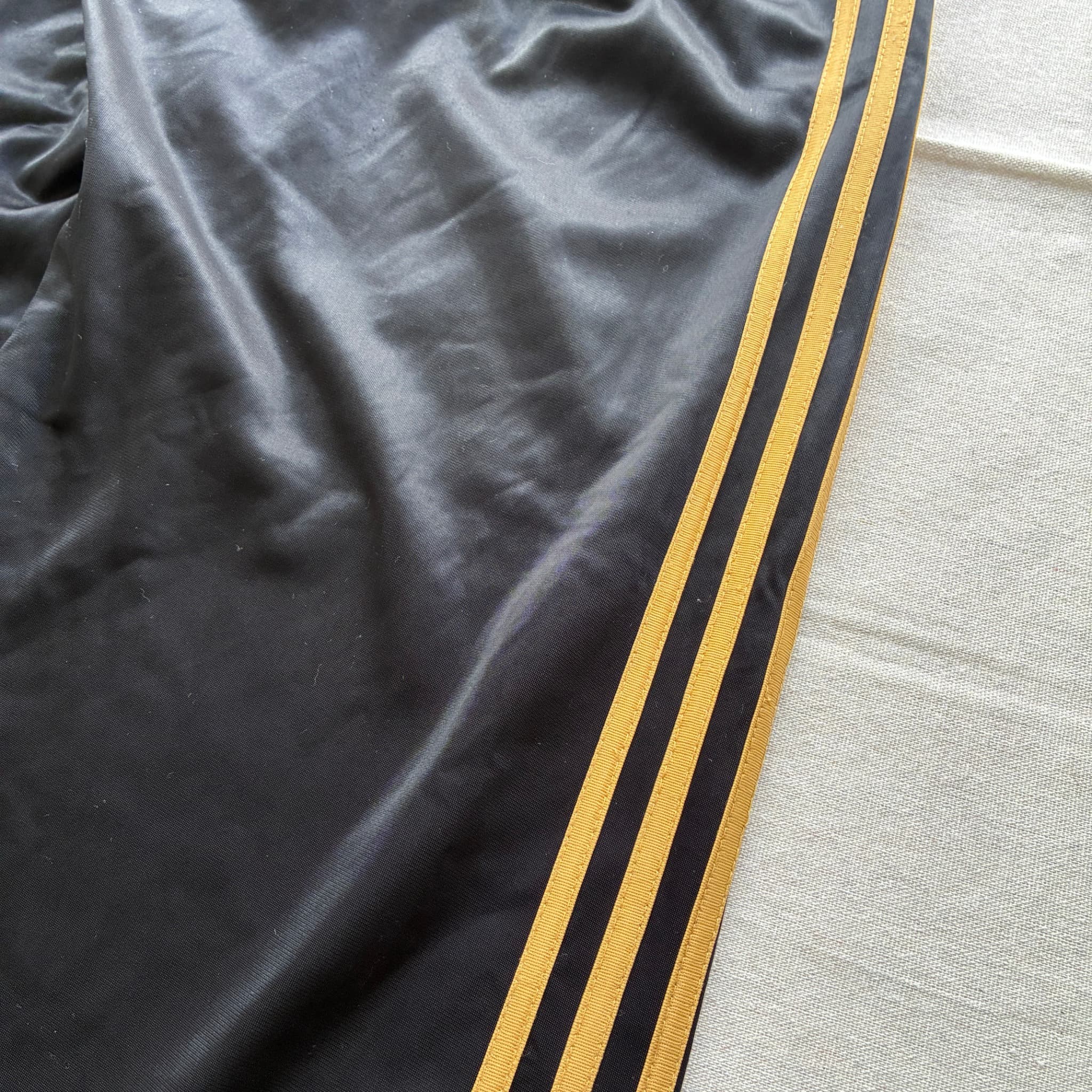 Adidas Originals Trefoil Wide Leg Track Pants Black Gold — photo 6 of 7