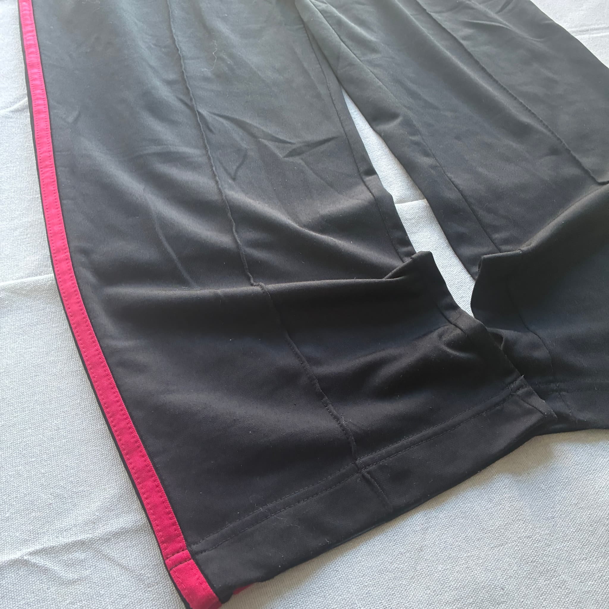 Adidas Originals Wide Leg Track Pants Black Red L — photo 2 of 6
