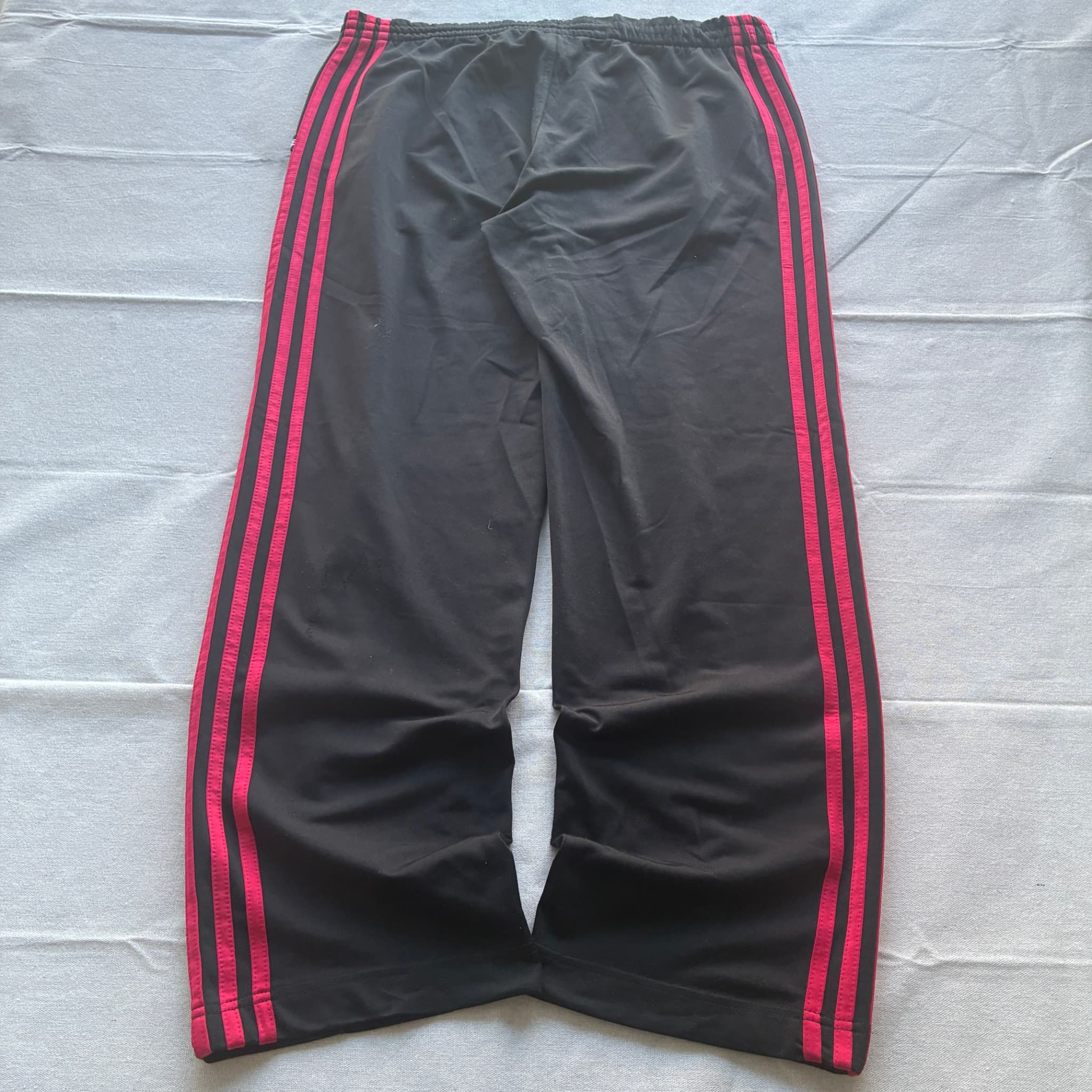 Adidas Originals Wide Leg Track Pants Black Red L — photo 5 of 6