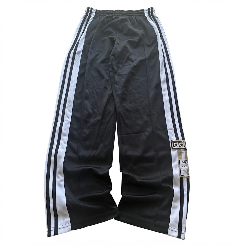 Adidas Originals Wide Leg Track Pants Black Size 8 — photo 1 of 6