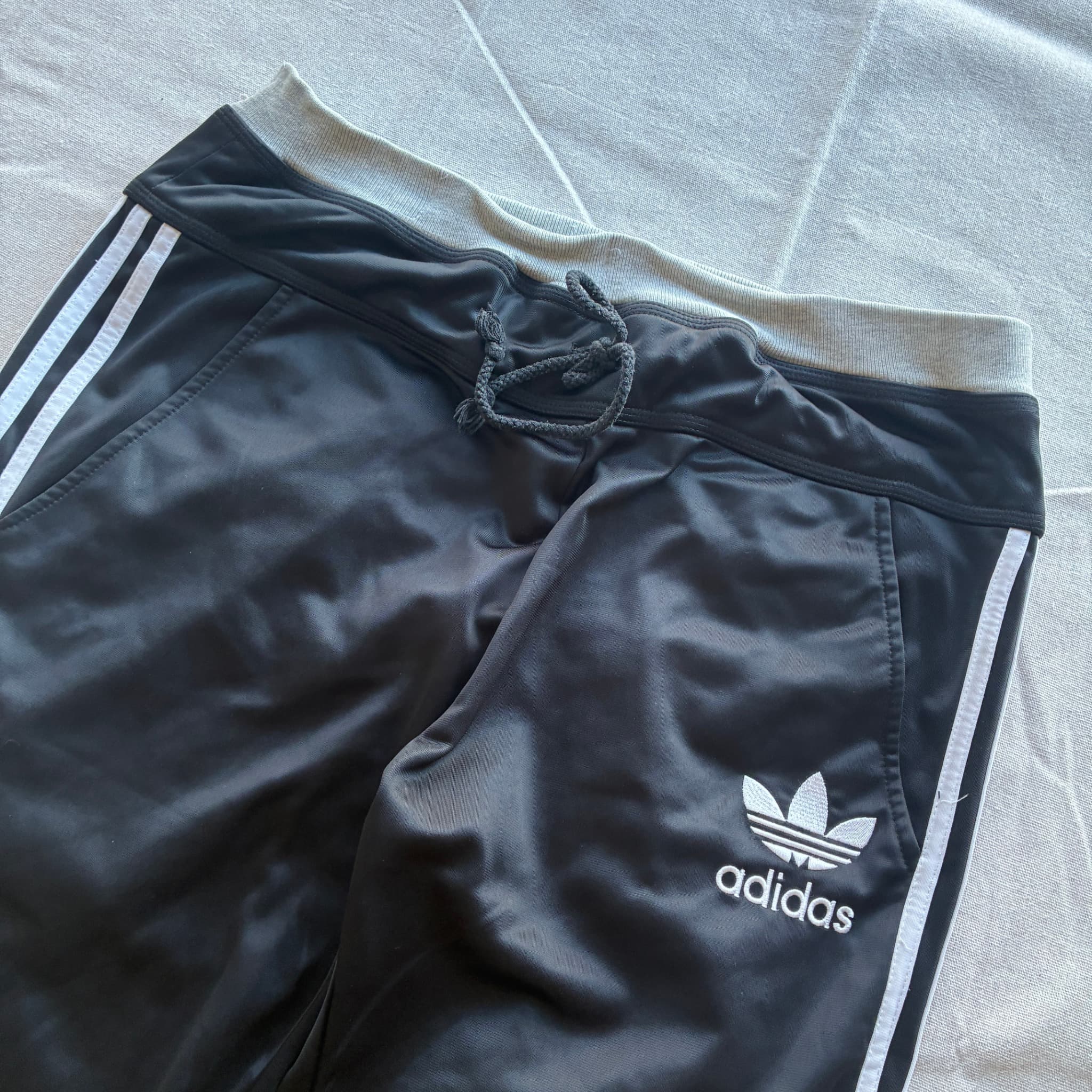 Adidas Originals Women's Black Wide Leg Tricot Track Pants Size L — photo 3 of 6