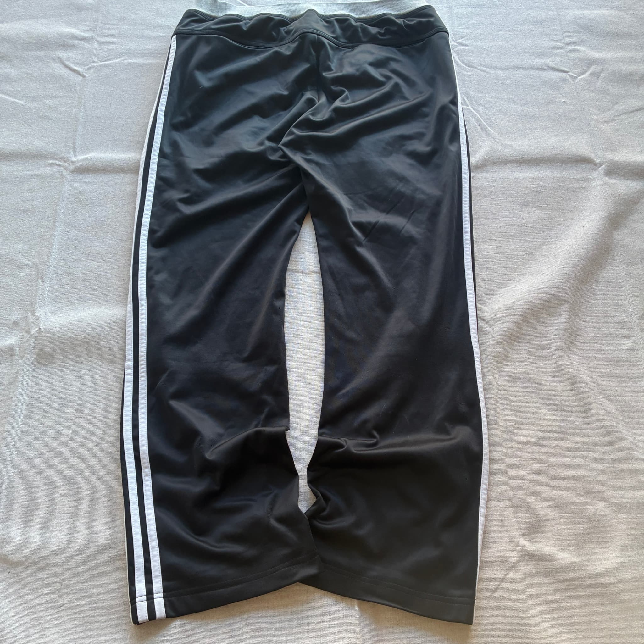 Adidas Originals Women's Black Wide Leg Tricot Track Pants Size L — photo 5 of 6