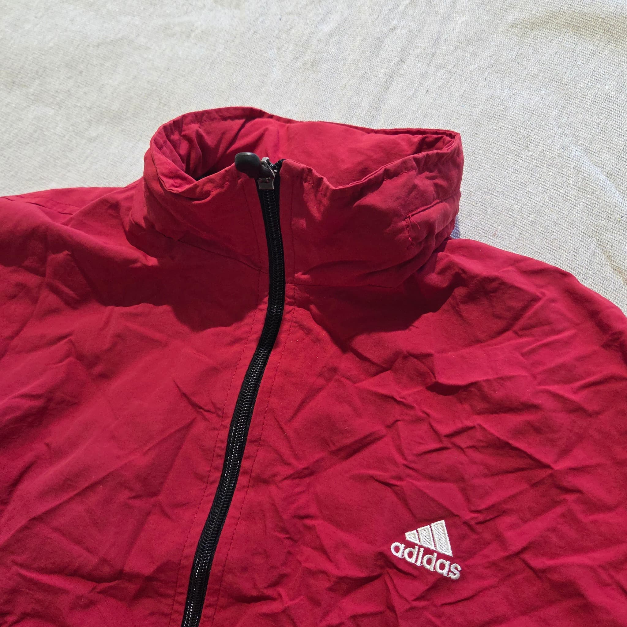 Adidas Performance Red Full-Zip Windbreaker Jacket — photo 2 of 5