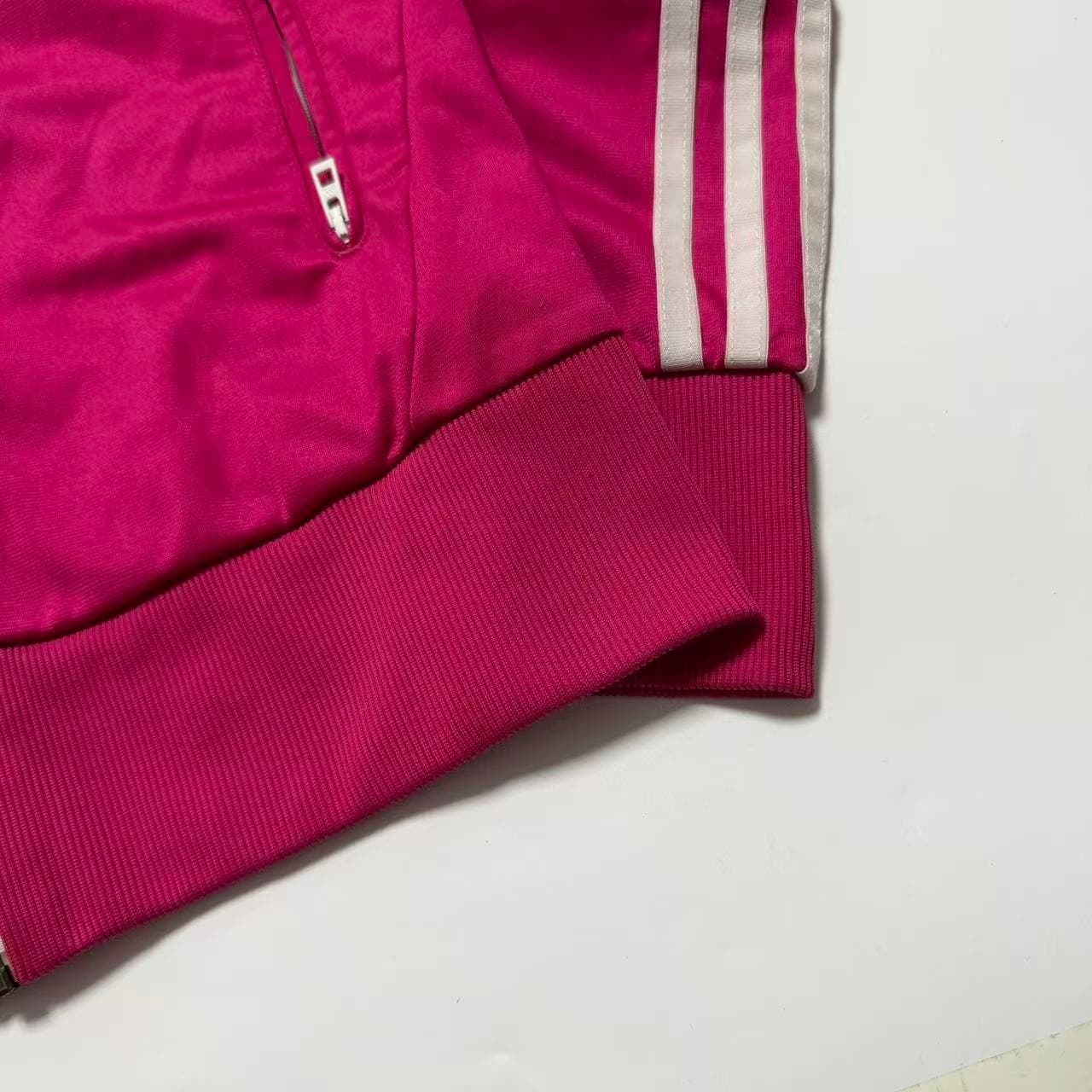 Adidas Pink 3-Stripe Track Jacket Size M — photo 6 of 7