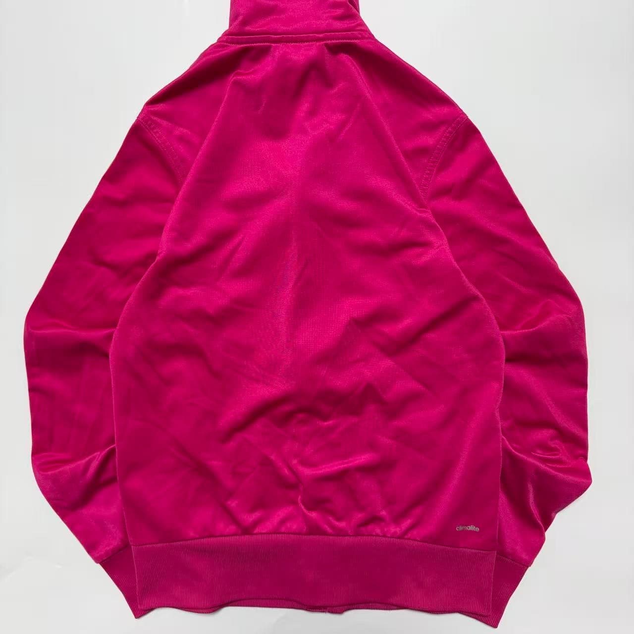 Adidas Pink 3-Stripe Track Jacket Size M — photo 2 of 7