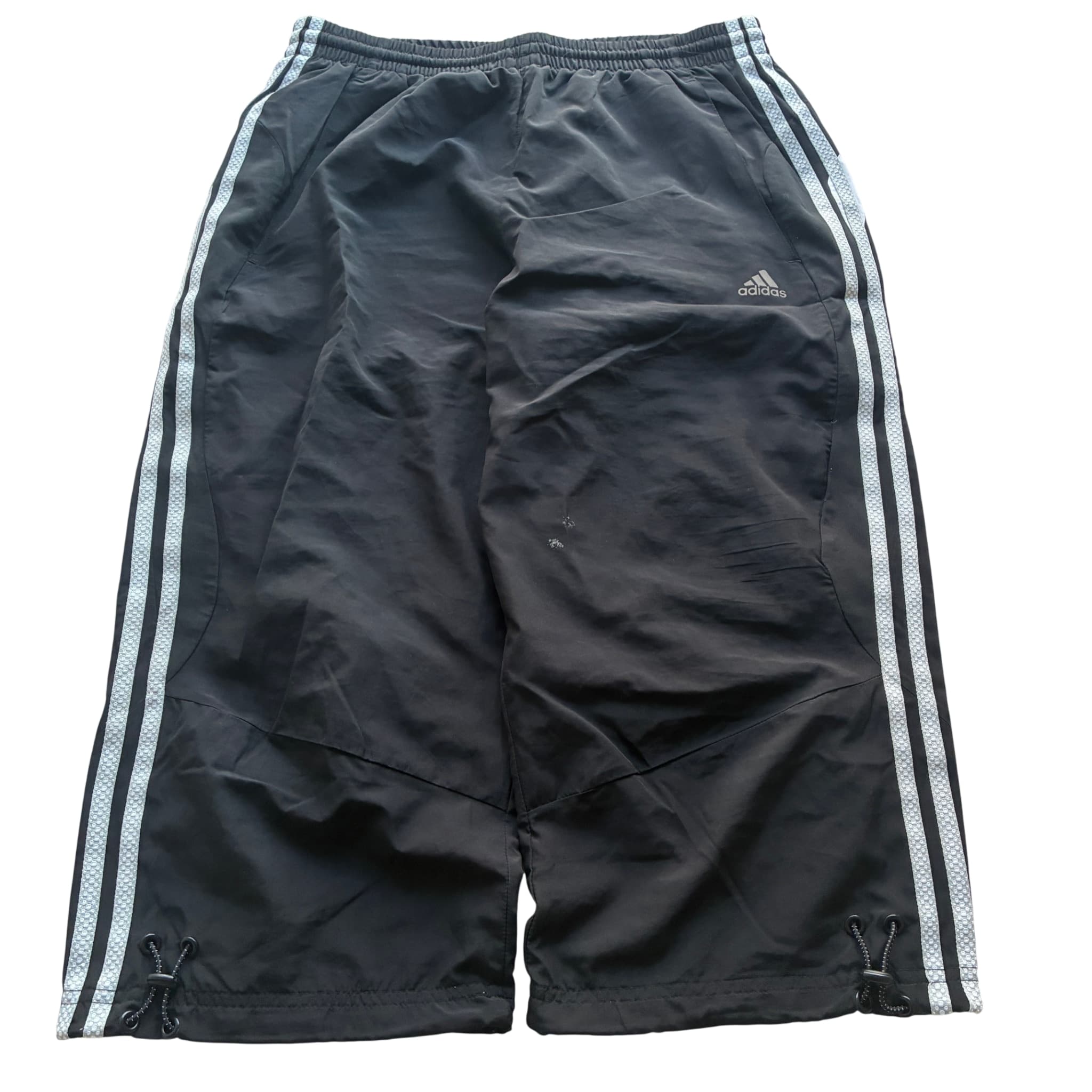 Adidas Vintage 3-Stripe Nylon Track Shorts Black Size L — photo 1 of 6