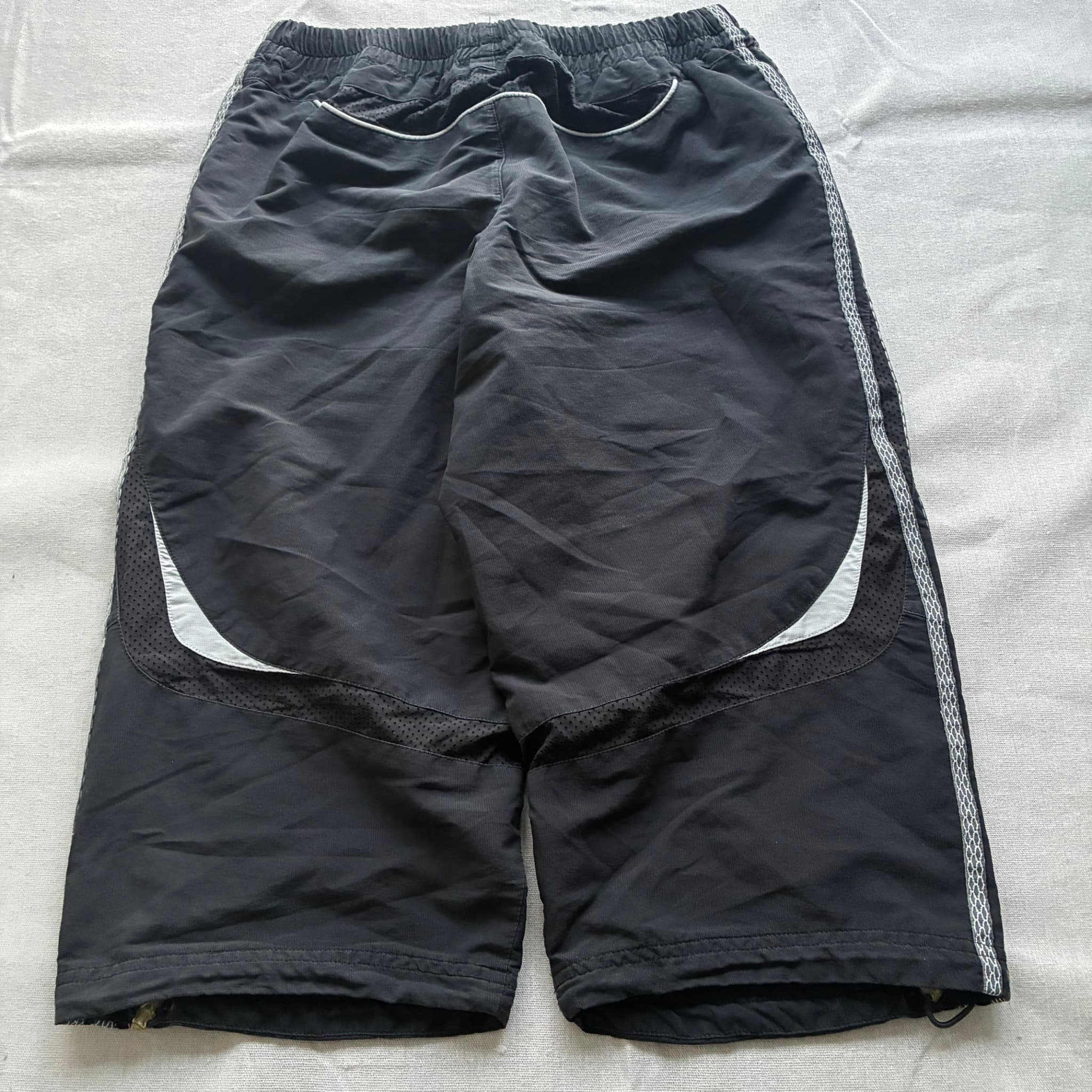 Adidas Vintage 90s Nylon Track Shorts Black Unisex Size M — photo 5 of 7