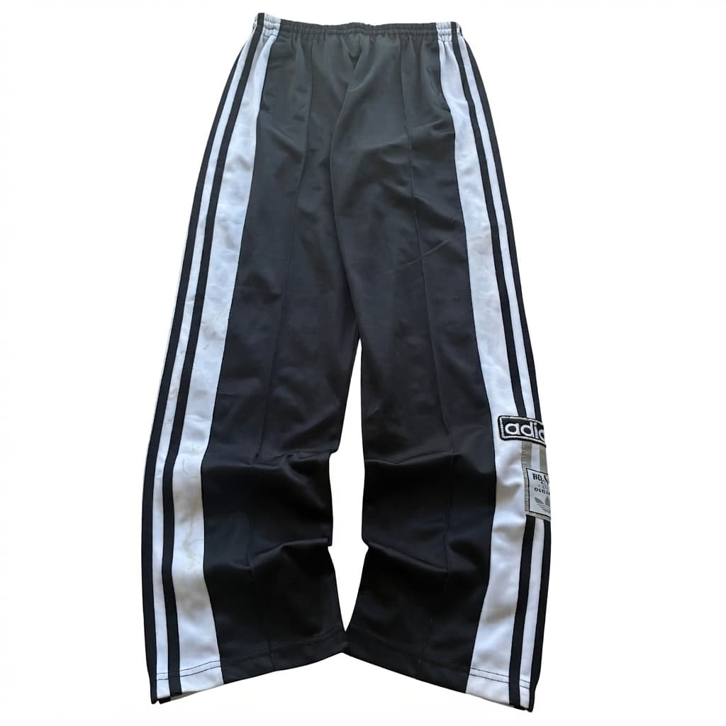 Adidas Vintage 90s Wide Leg Track Pants Black M — photo 1 of 7
