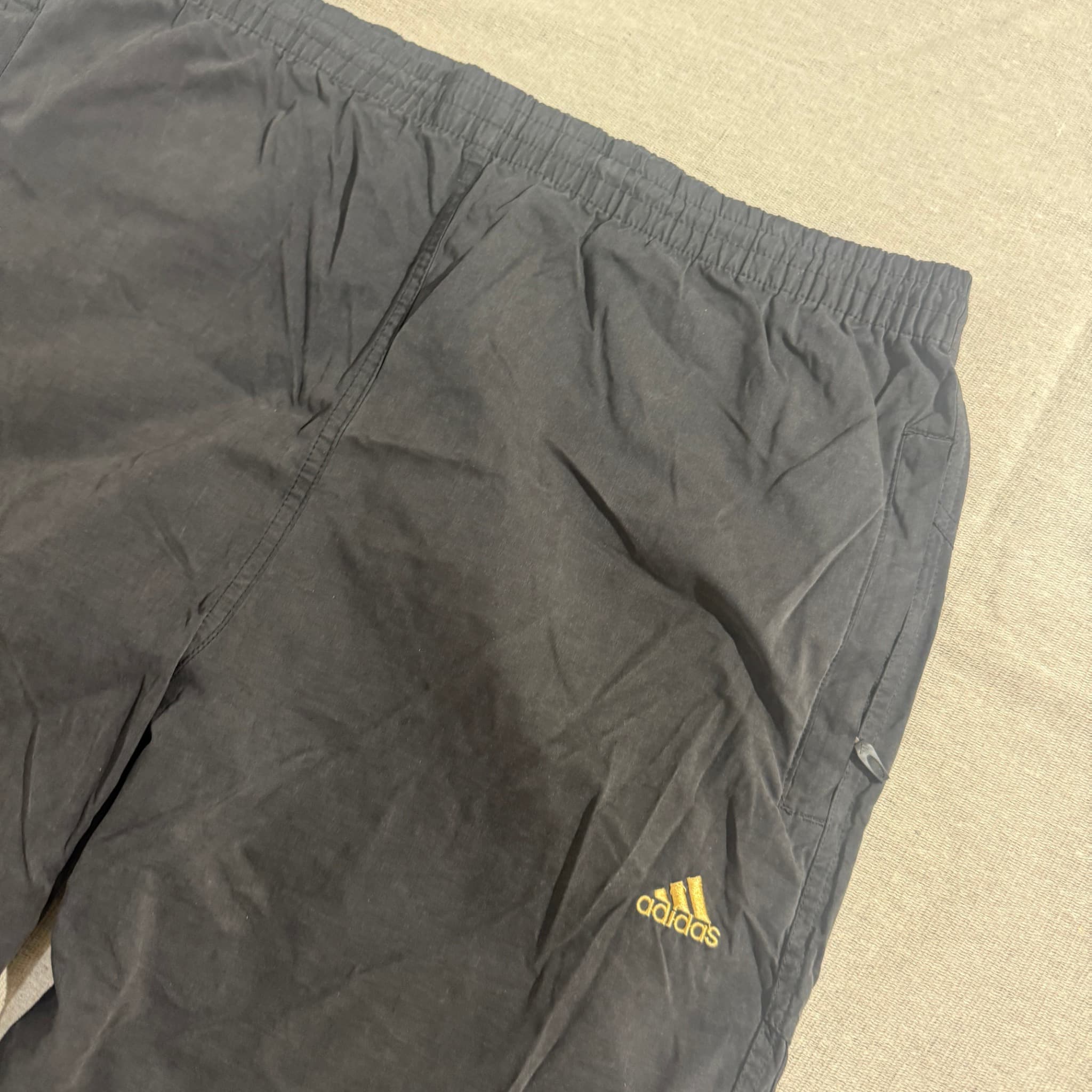 Adidas Vintage Black And Gold Three Stripe Shorts — photo 3 of 7