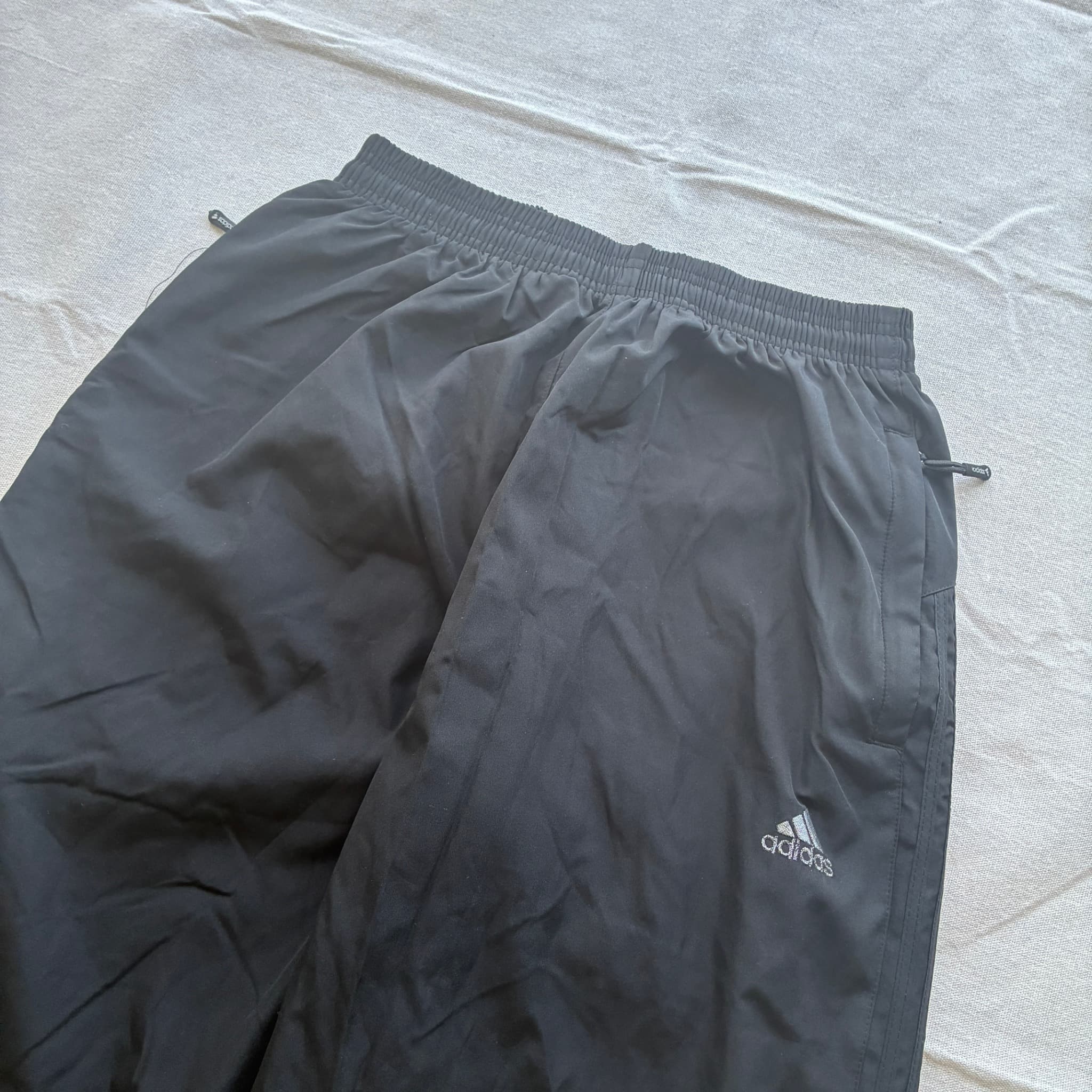 Adidas Vintage Black Nylon Track Pants — photo 3 of 7