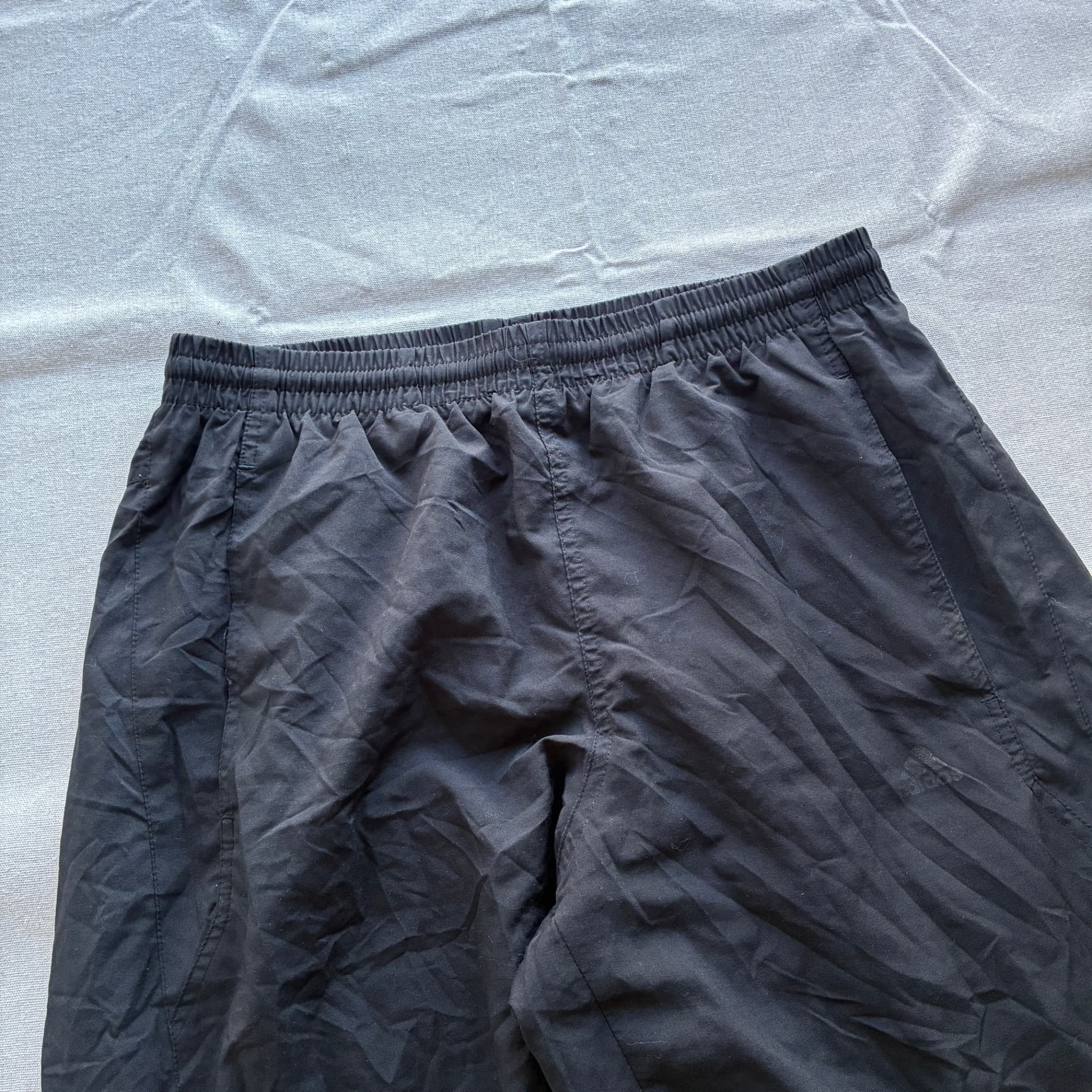Adidas Vintage Black Nylon Track Pants Unisex — photo 3 of 6