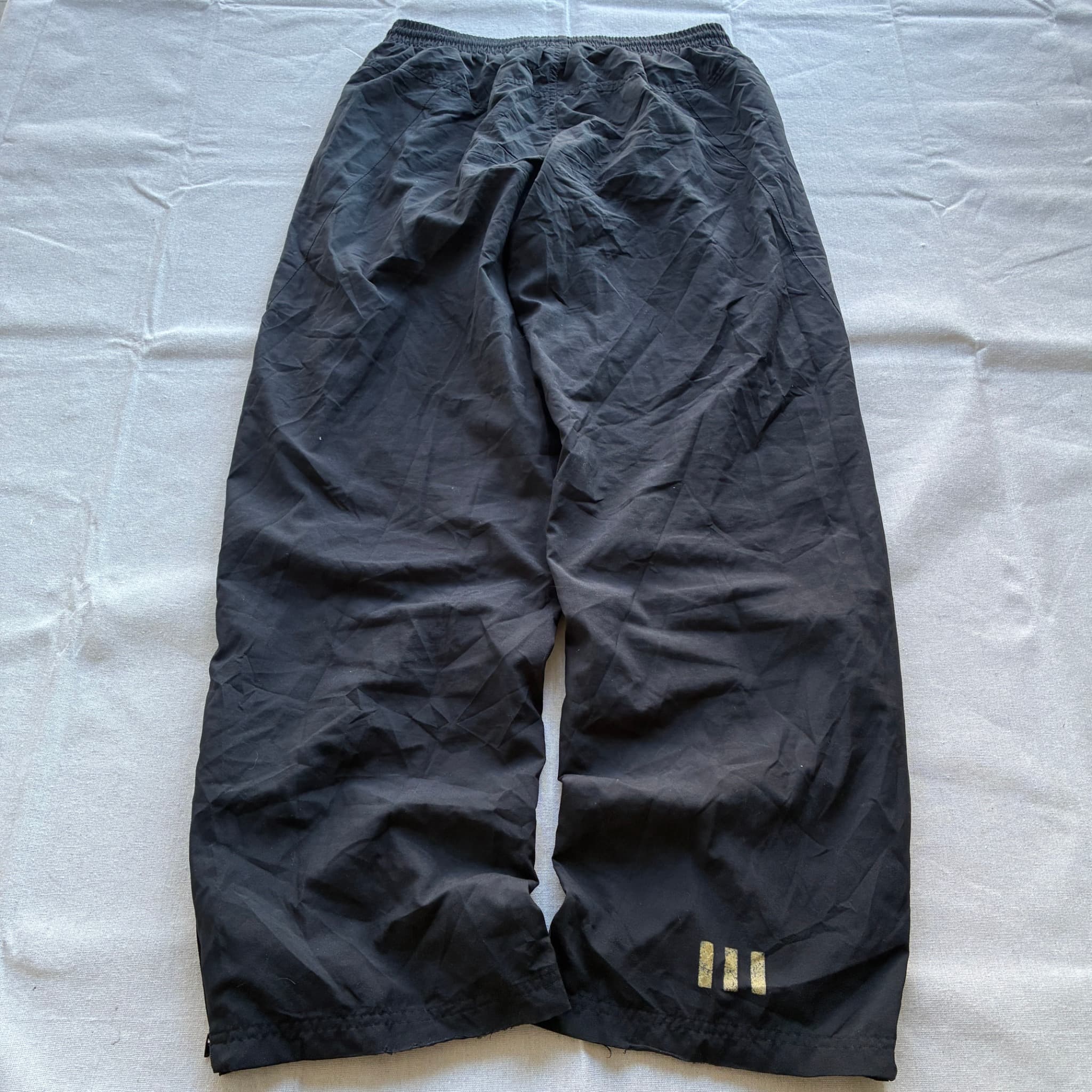 Adidas Vintage Black Nylon Track Pants Unisex — photo 5 of 6