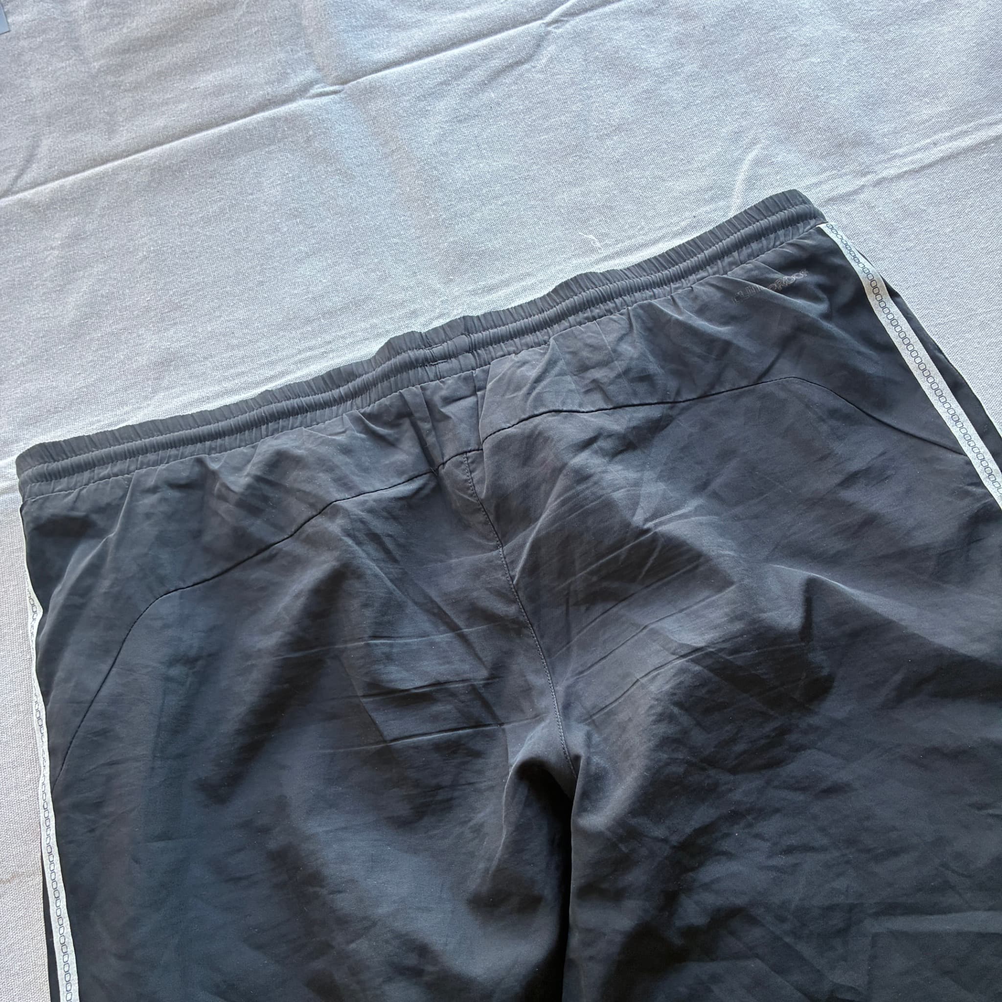 Adidas Vintage Black Track Pants White Side Stripes Size L — photo 6 of 7
