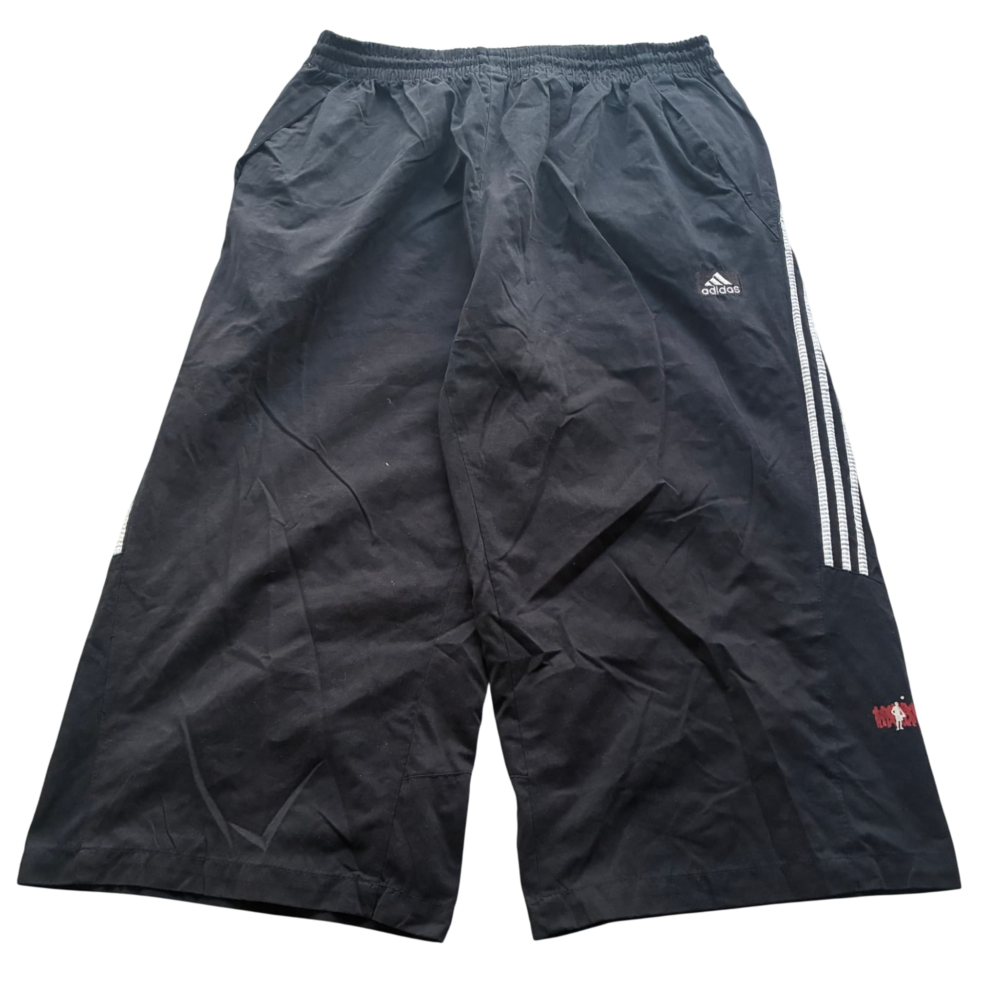 Adidas Vintage NBA Basketball Warm-Up Shorts Black Baggy 2000s Release — photo 1 of 7