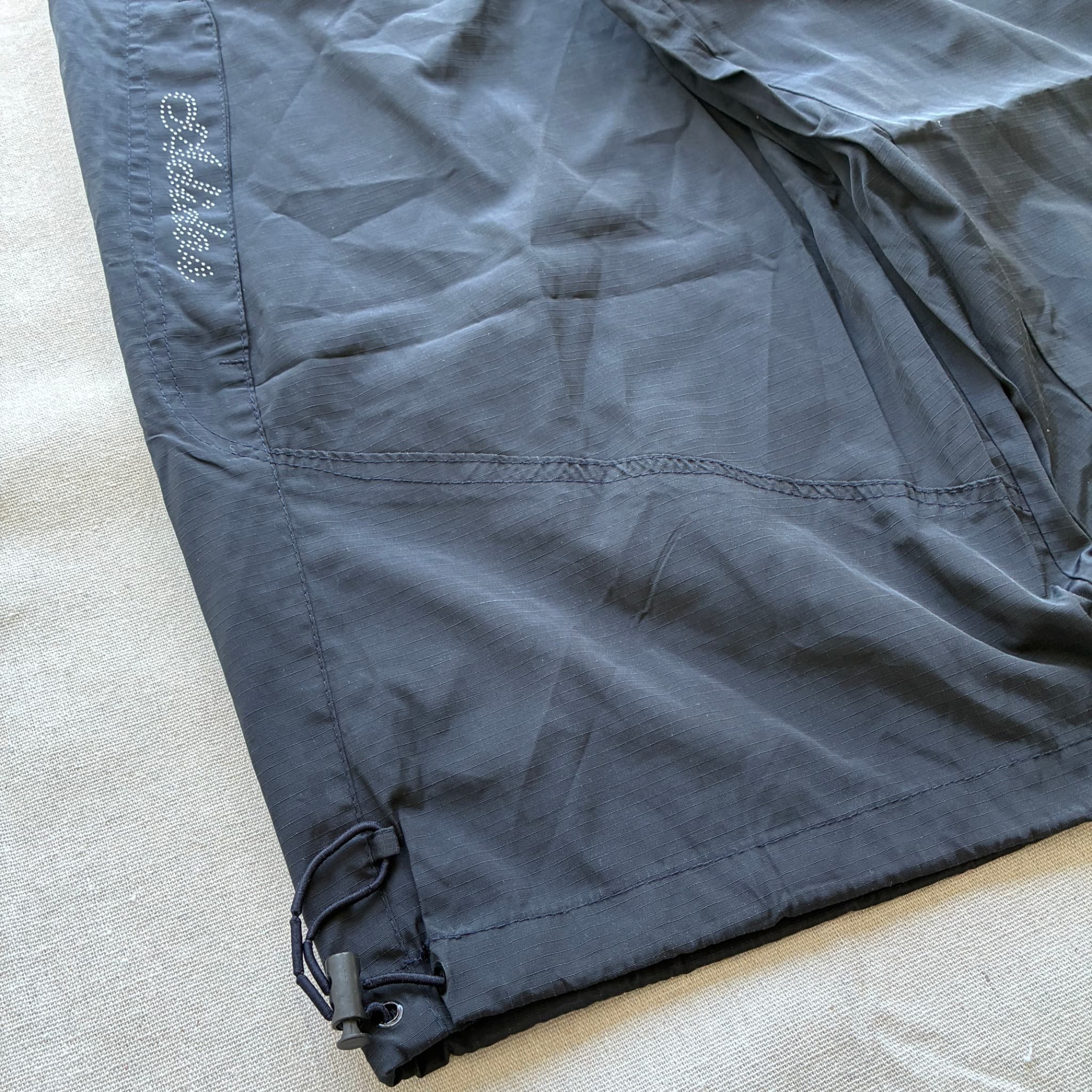 Adidas Vintage Nylon Cargo Capri Shorts Black Baggy 2000s Release — photo 2 of 7