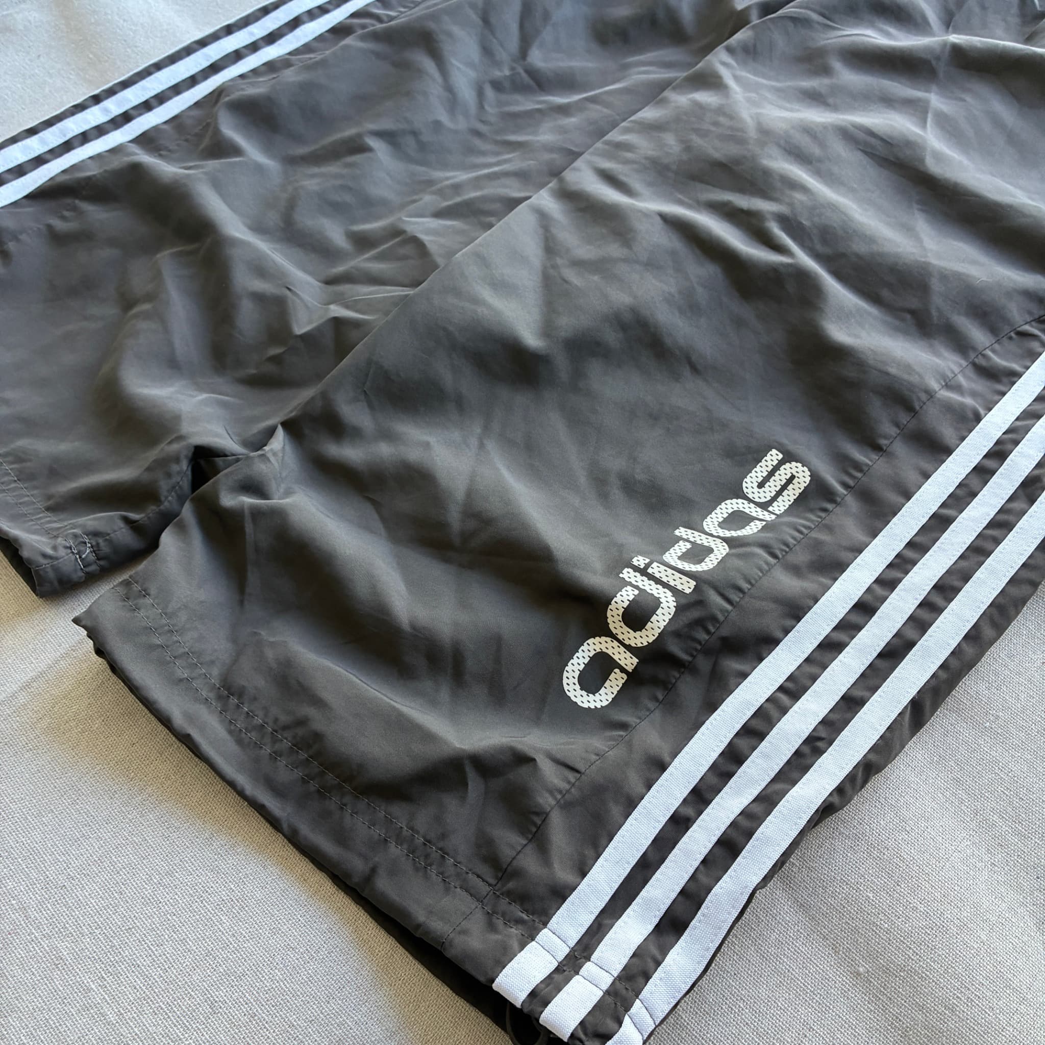 Adidas Vintage Nylon Three-Stripe Shorts — photo 2 of 8