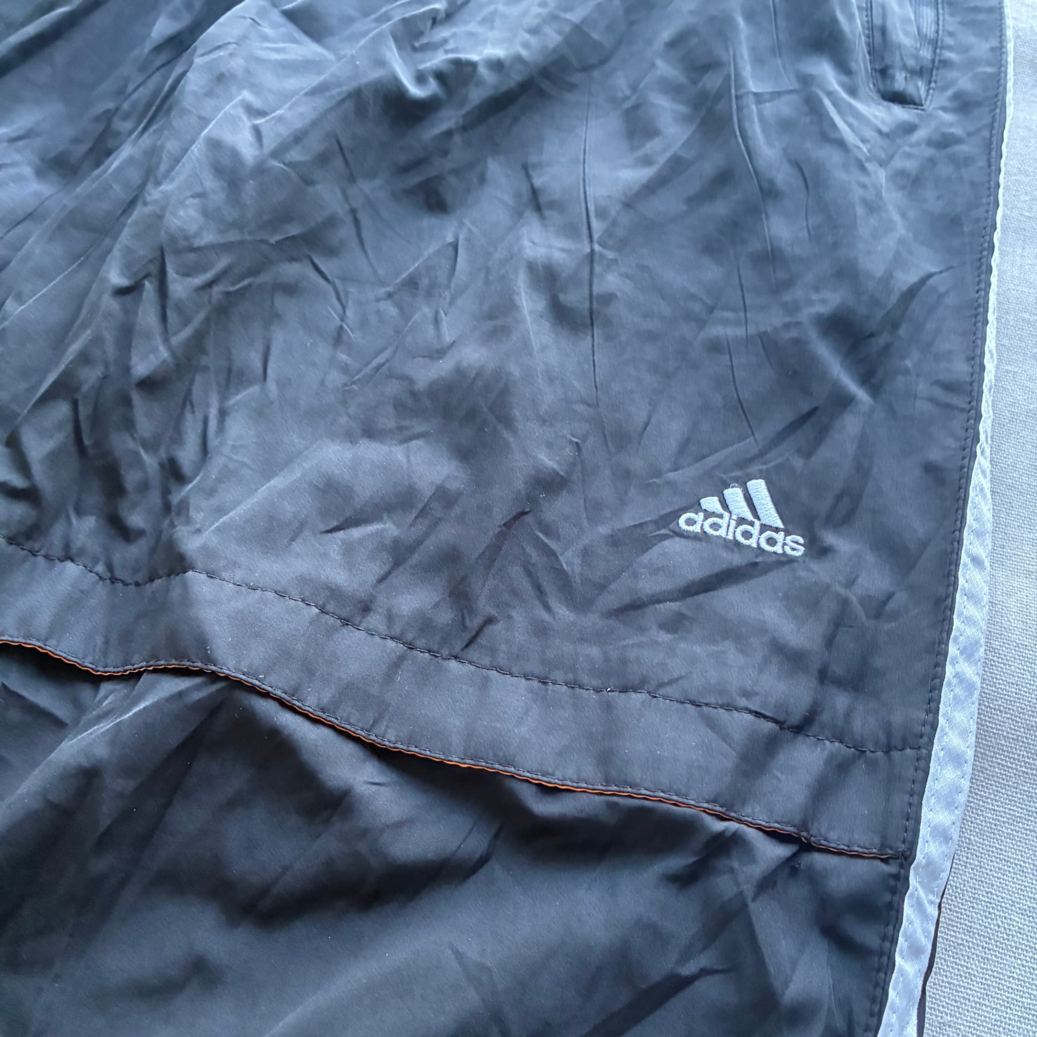 Adidas Vintage Nylon Track Shorts Black Side Stripes XXL — photo 3 of 6