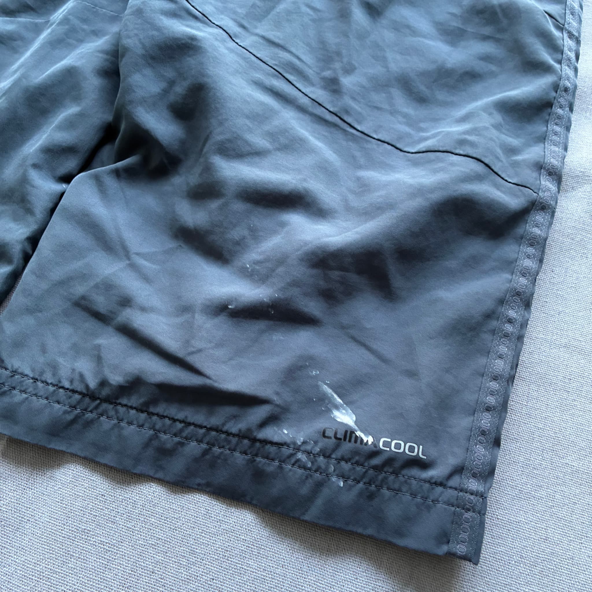 Adidas Vintage Performance Nylon Athletic Three-Quarter Shorts Grey Size M — photo 6 of 8