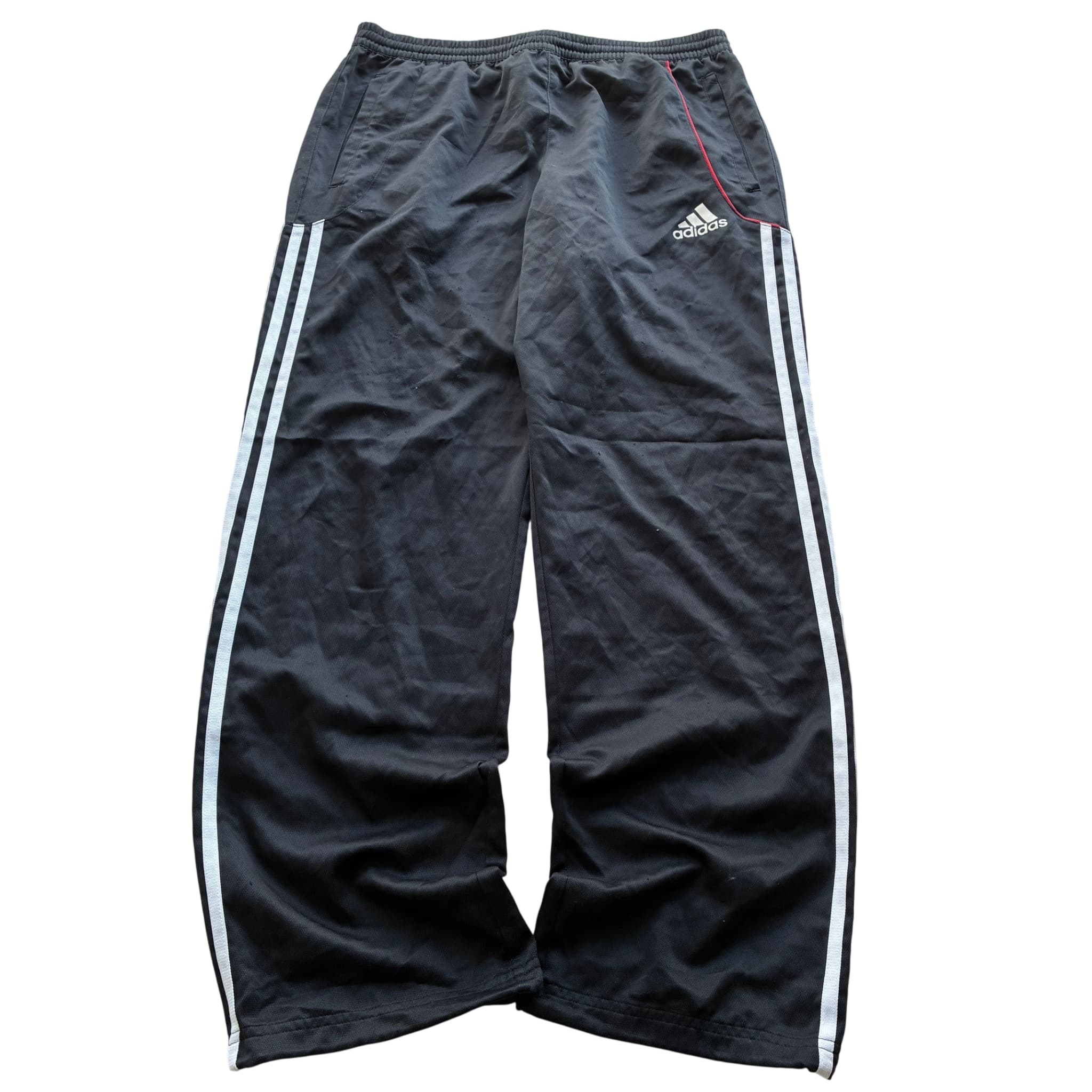 Adidas Vintage Three-Stripe Track Pants Black Baggy 2000s Release — photo 1 of 7