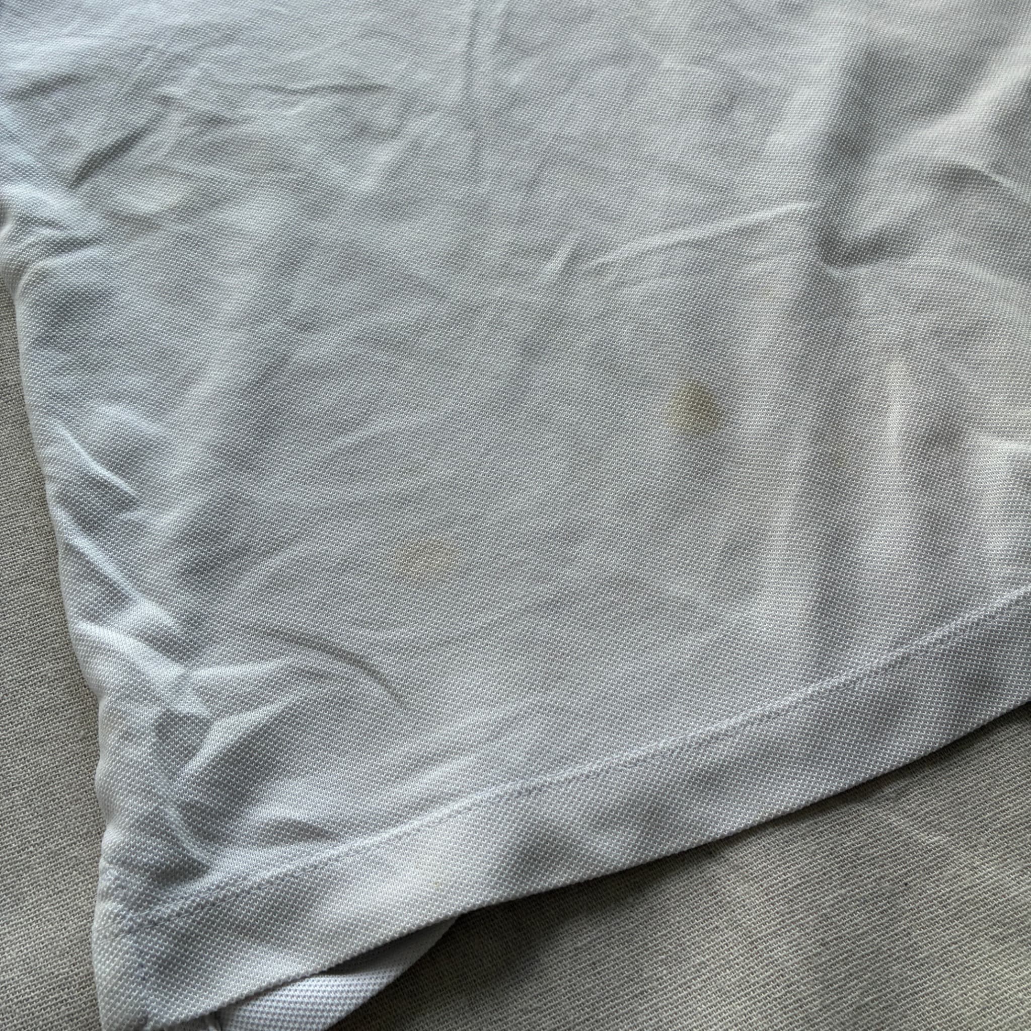 Adidas White Polo Shirt Red Orange Stripe Detail Men's Size S — photo 2 of 6
