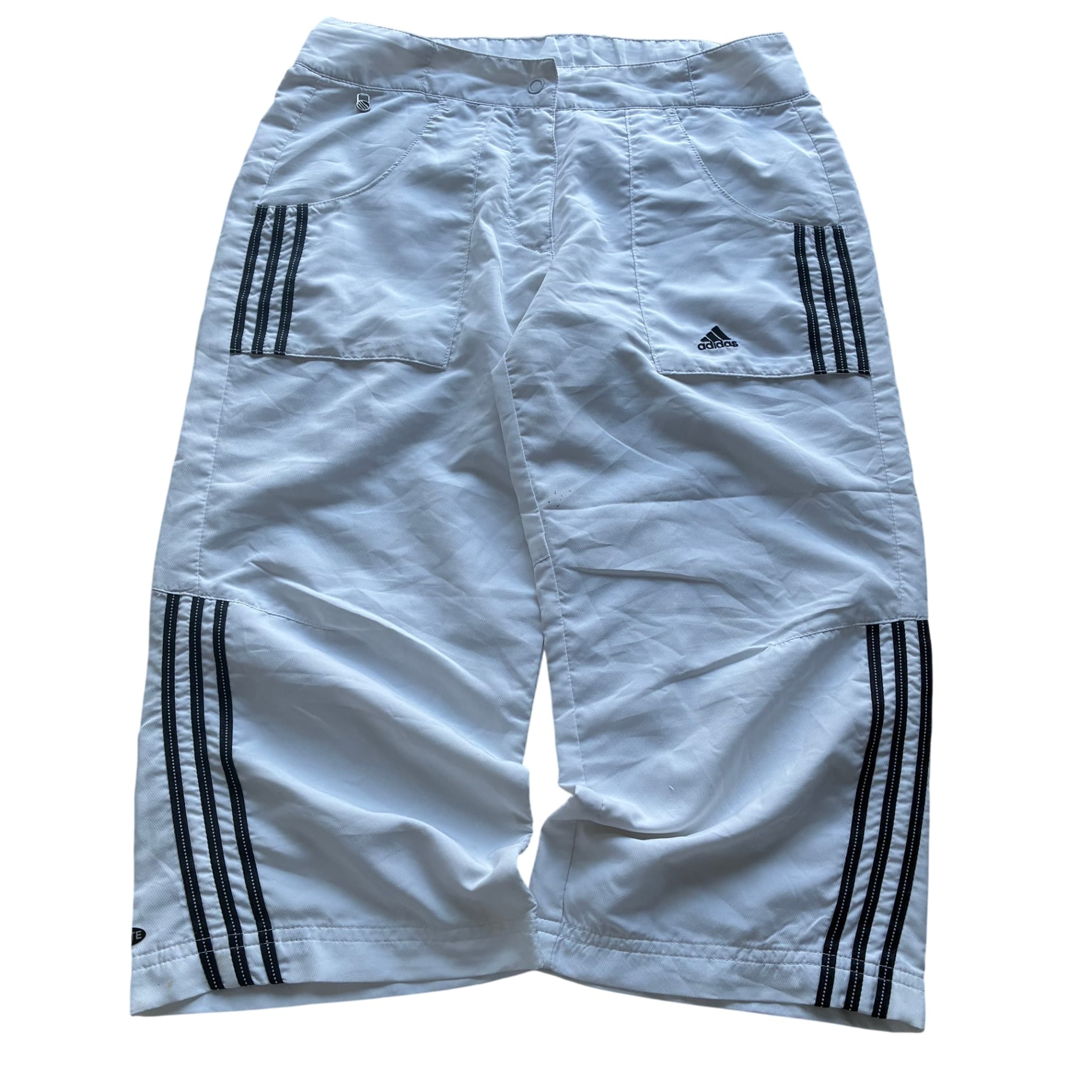 Adidas White Three-Stripe Capri Pants — photo 1 of 8