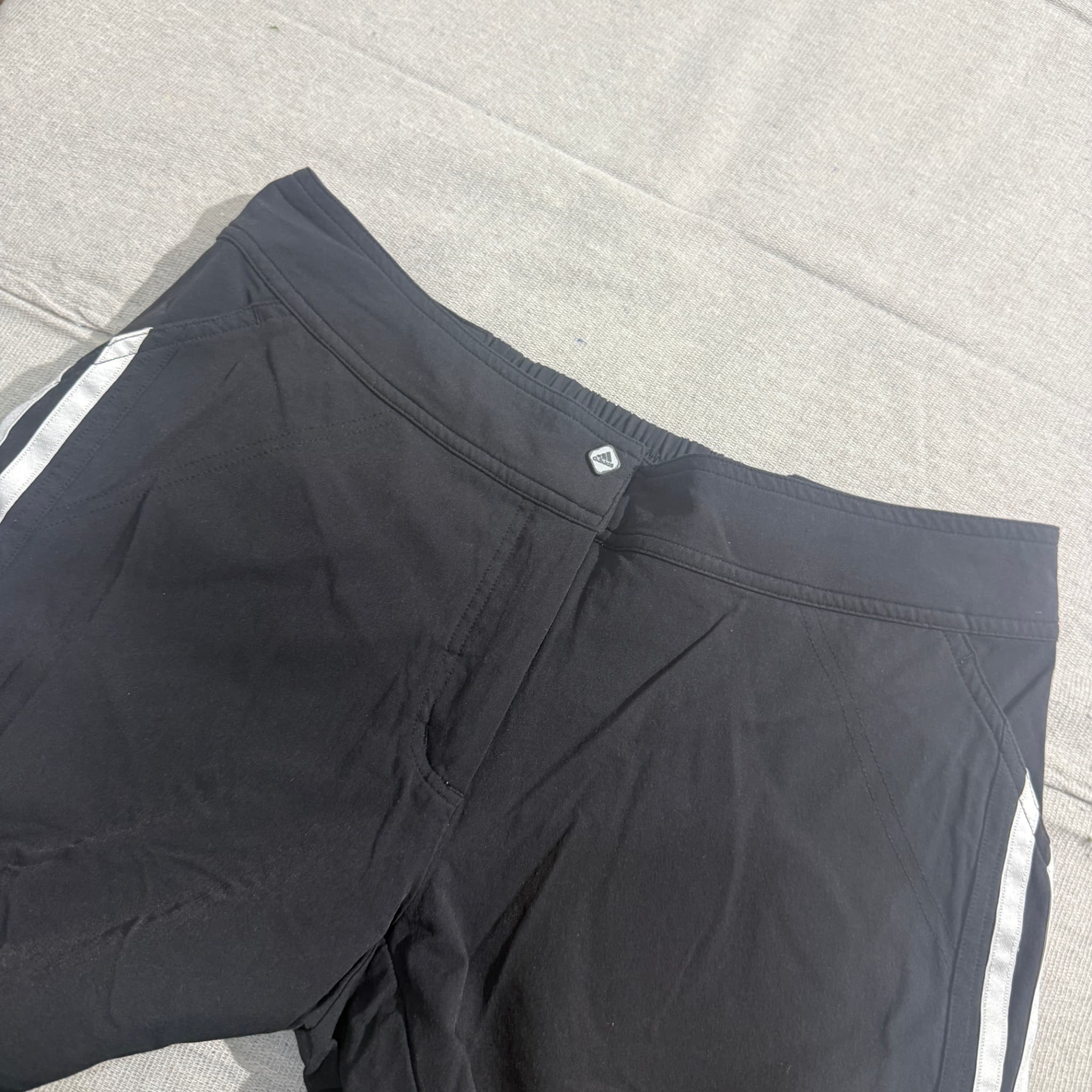 Adidas Women's Black 3-Stripe Athletic Capri Pants — photo 3 of 5