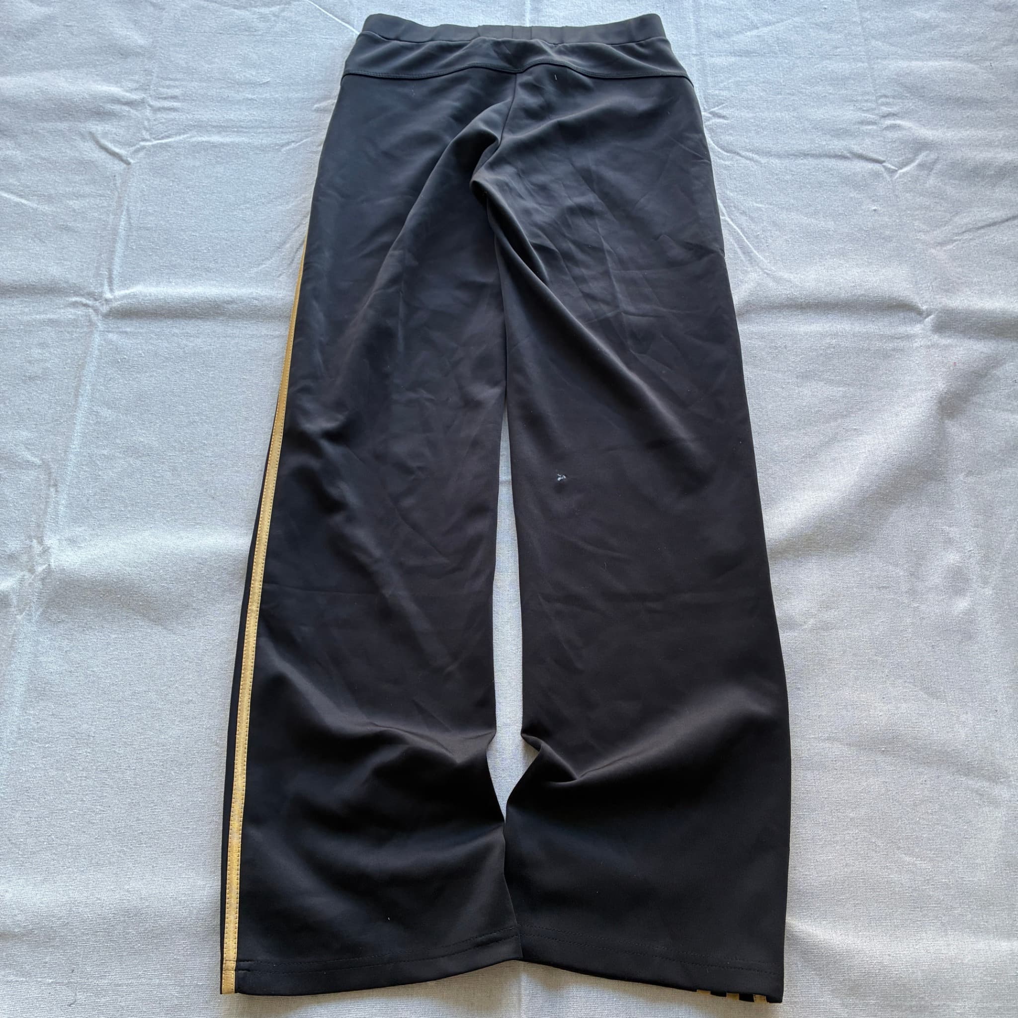 Adidas Women's Black And Gold Wide Leg Track Pants — photo 5 of 6