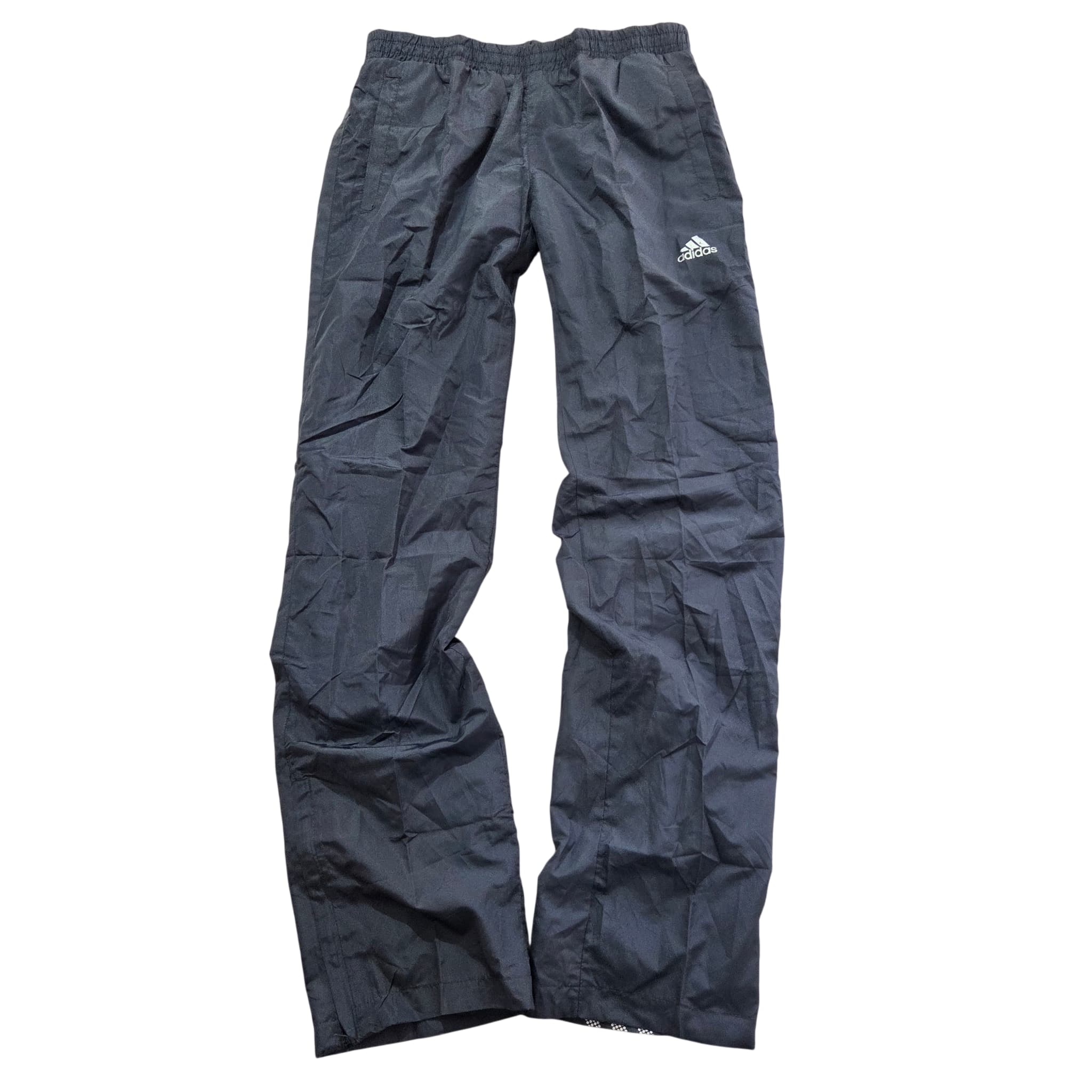Adidas Women's Black Nylon Track Pants Baggy Vintage 2000s Release — photo 1 of 9
