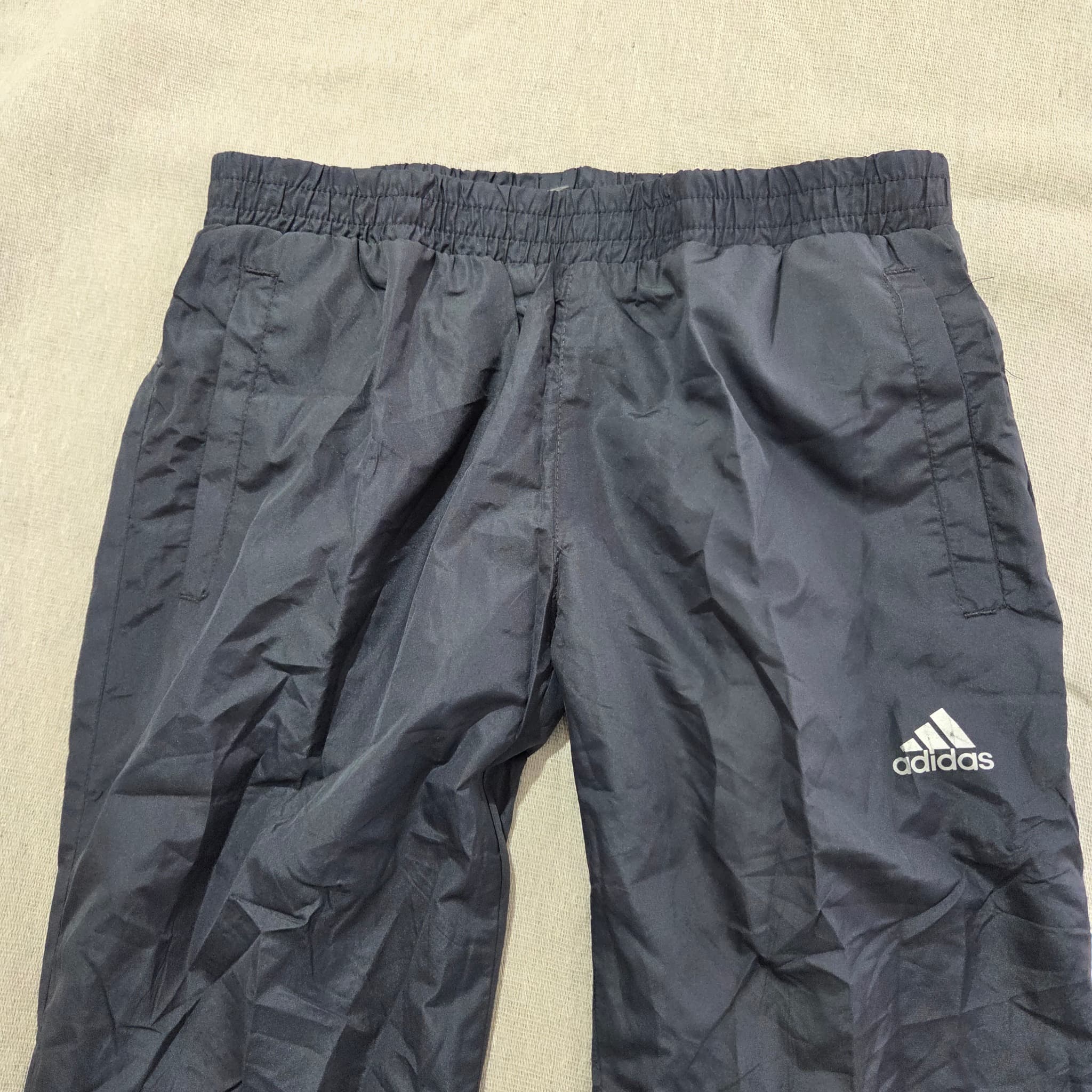 Adidas Women's Black Nylon Track Pants Baggy Vintage 2000s Release — photo 2 of 9