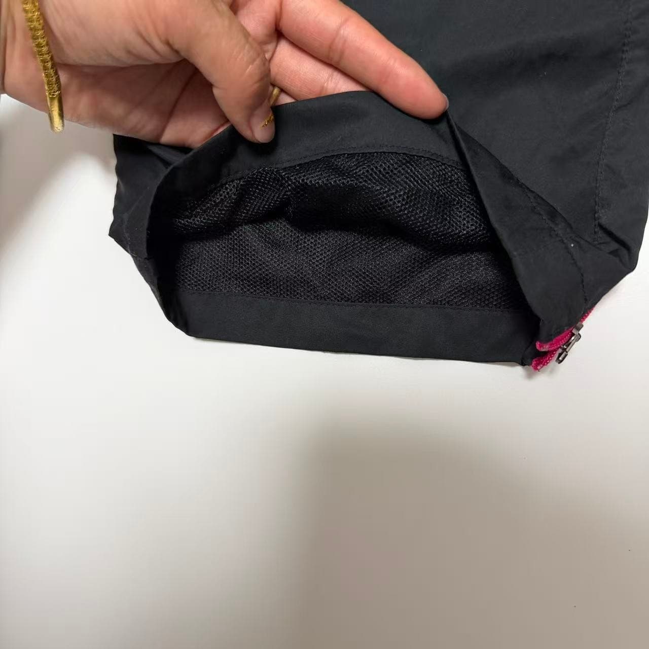Adidas Women's Black Nylon Track Pants Pink Drawstring — photo 2 of 11